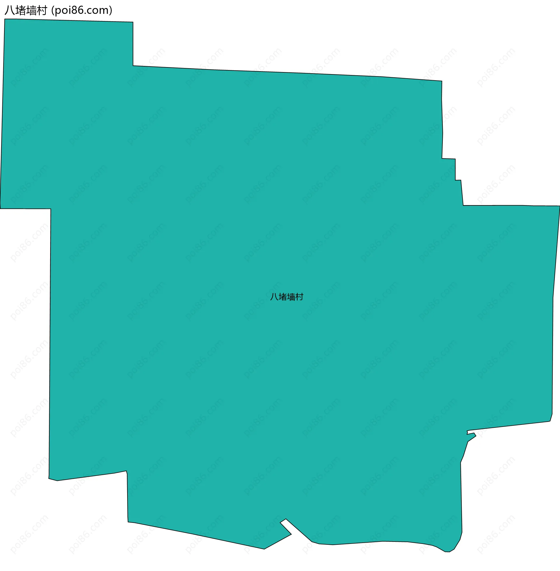 八堵墙村边界地图