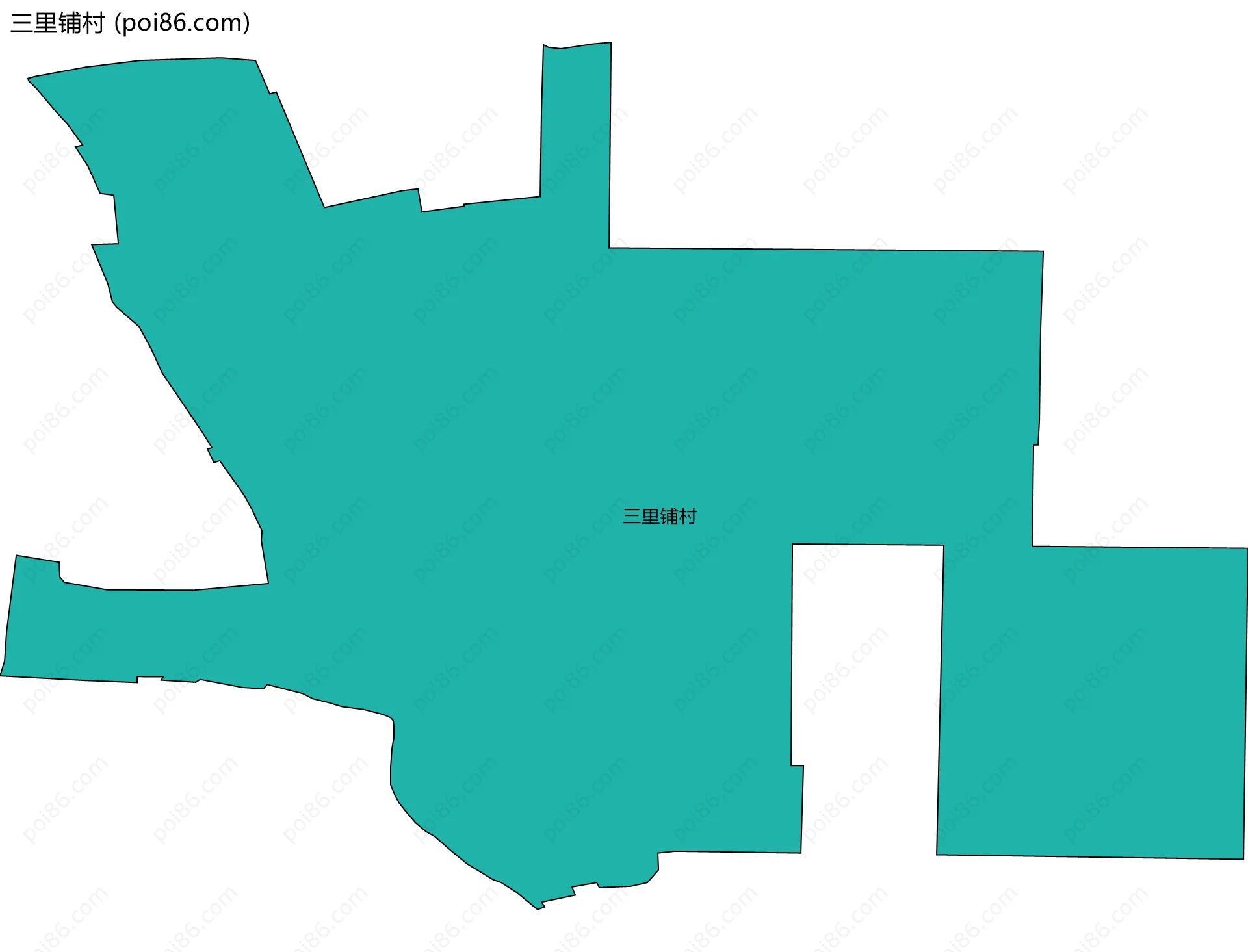 三里铺村边界地图