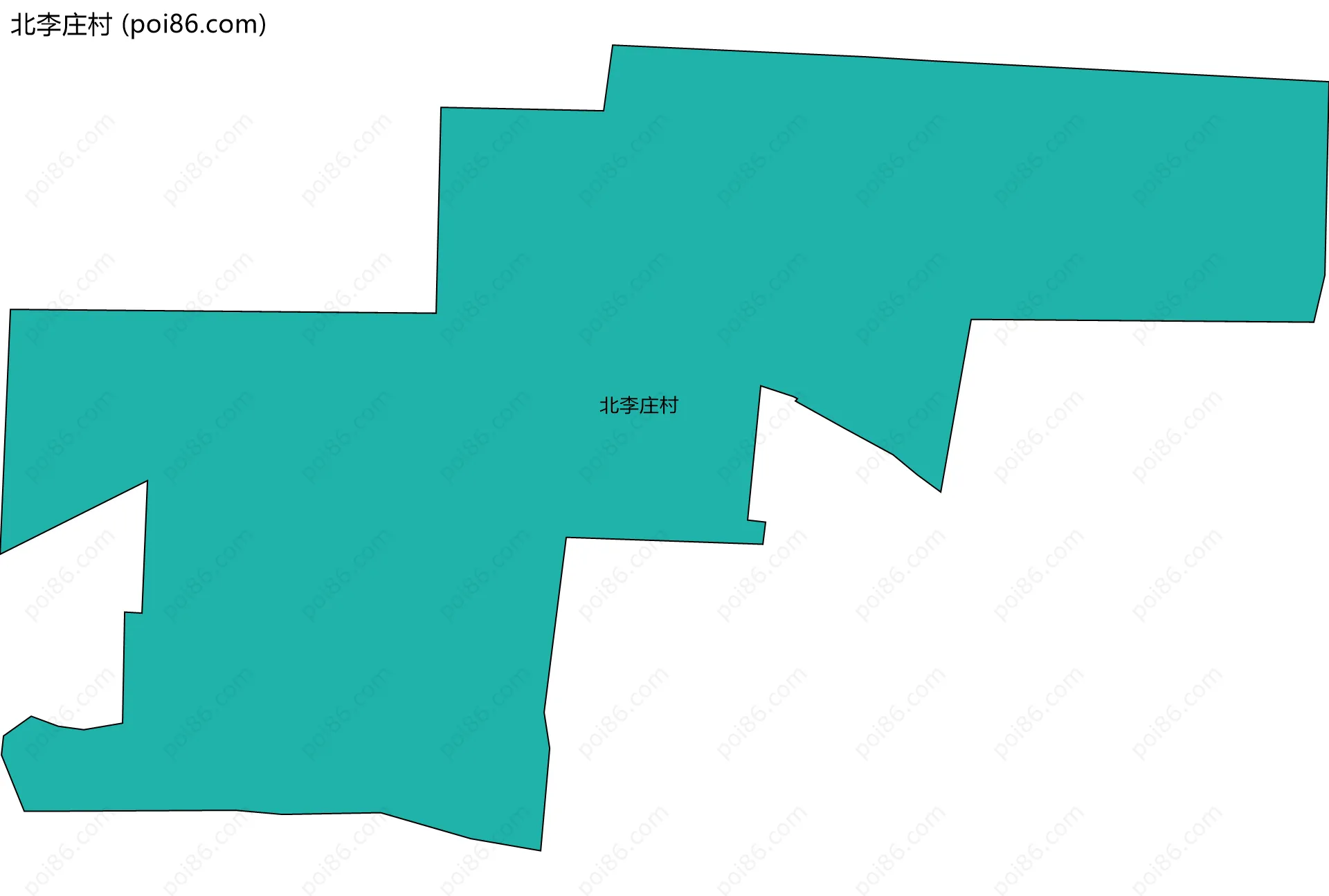 北李庄村边界地图