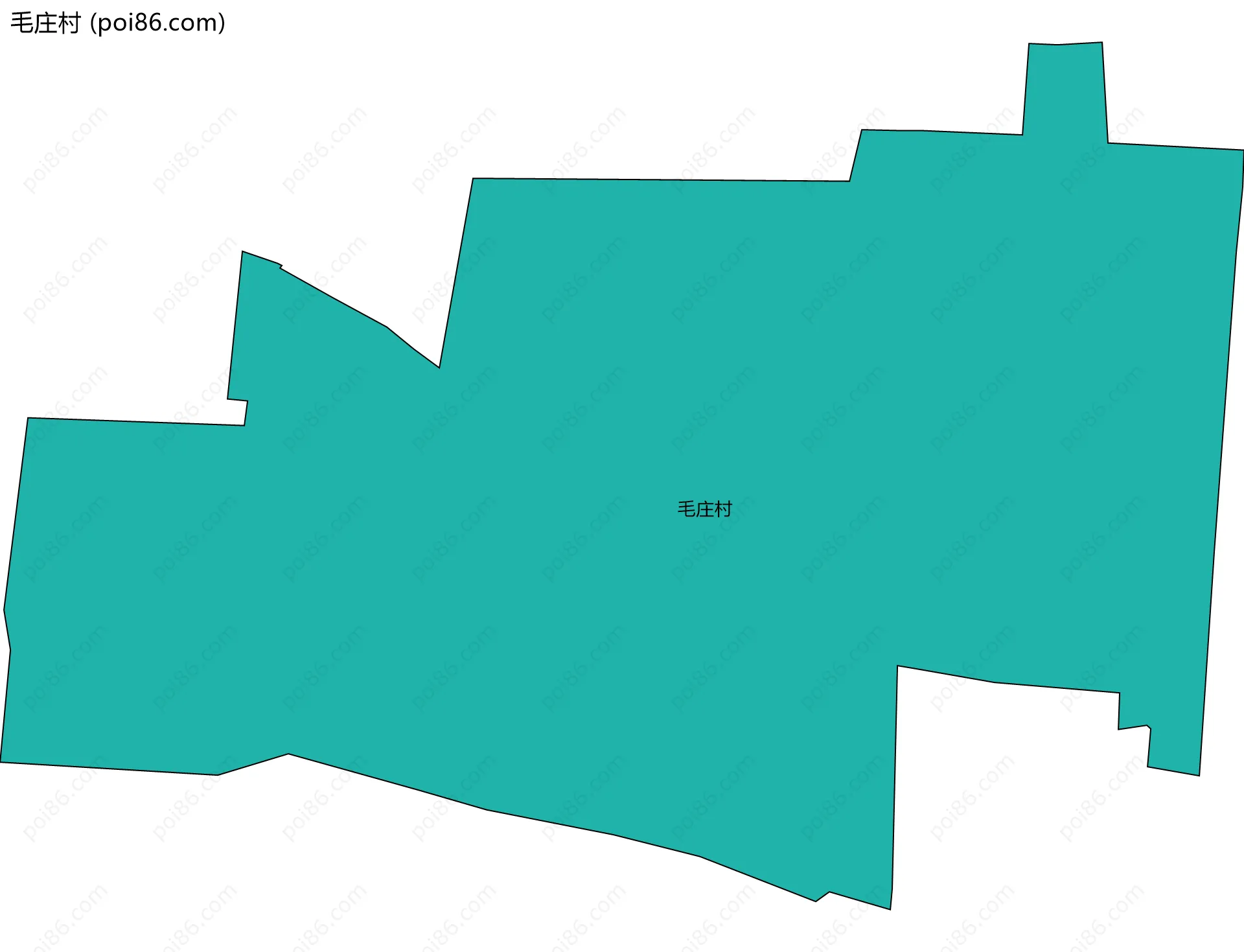 毛庄村边界地图