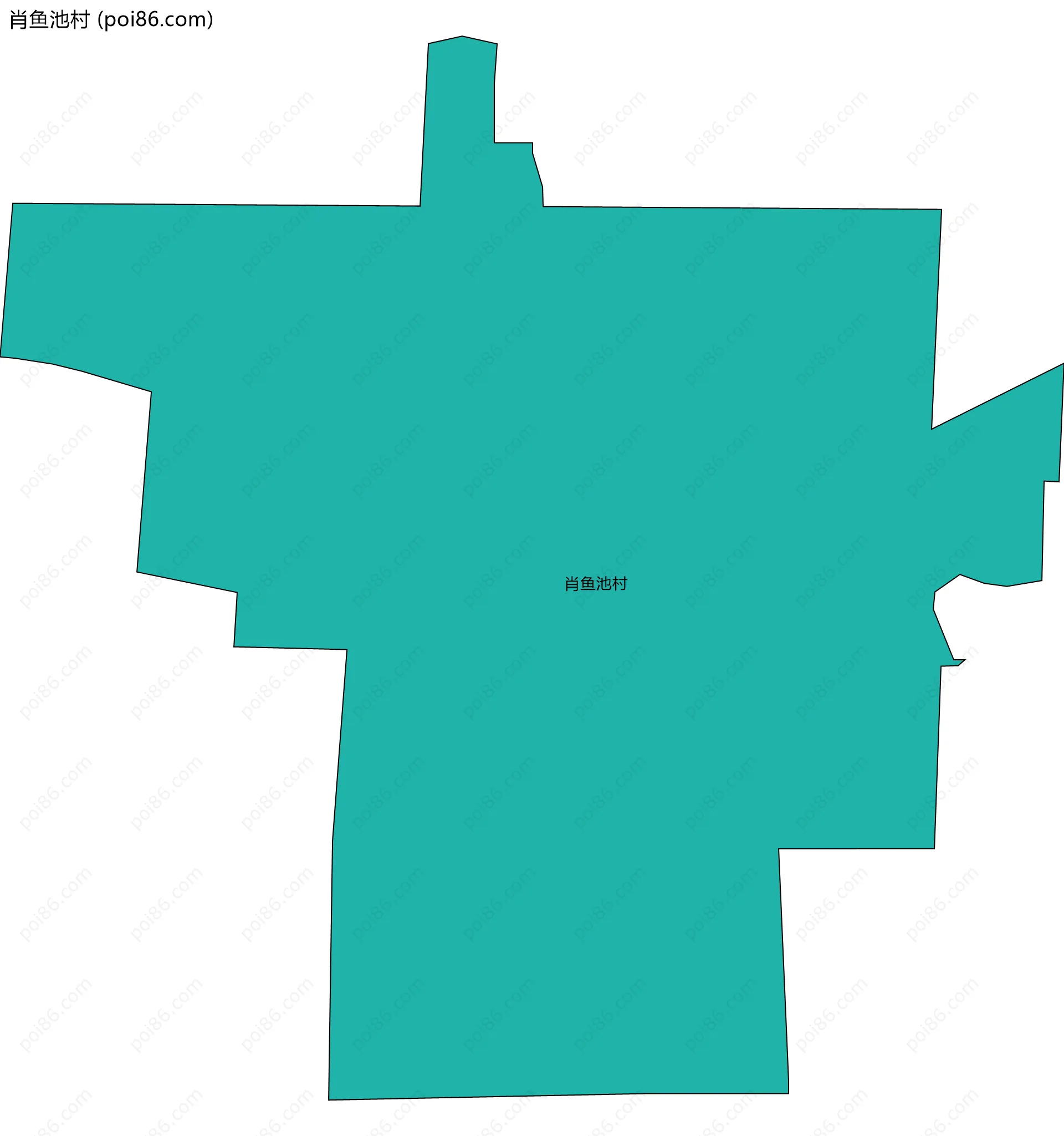 肖鱼池村边界地图