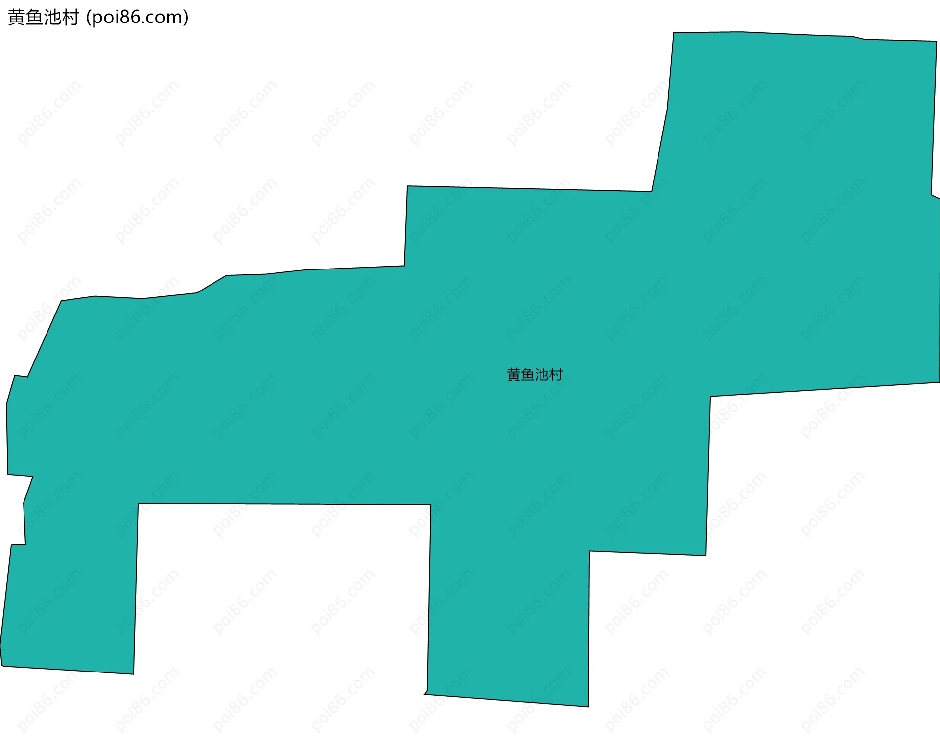 黄鱼池村边界地图