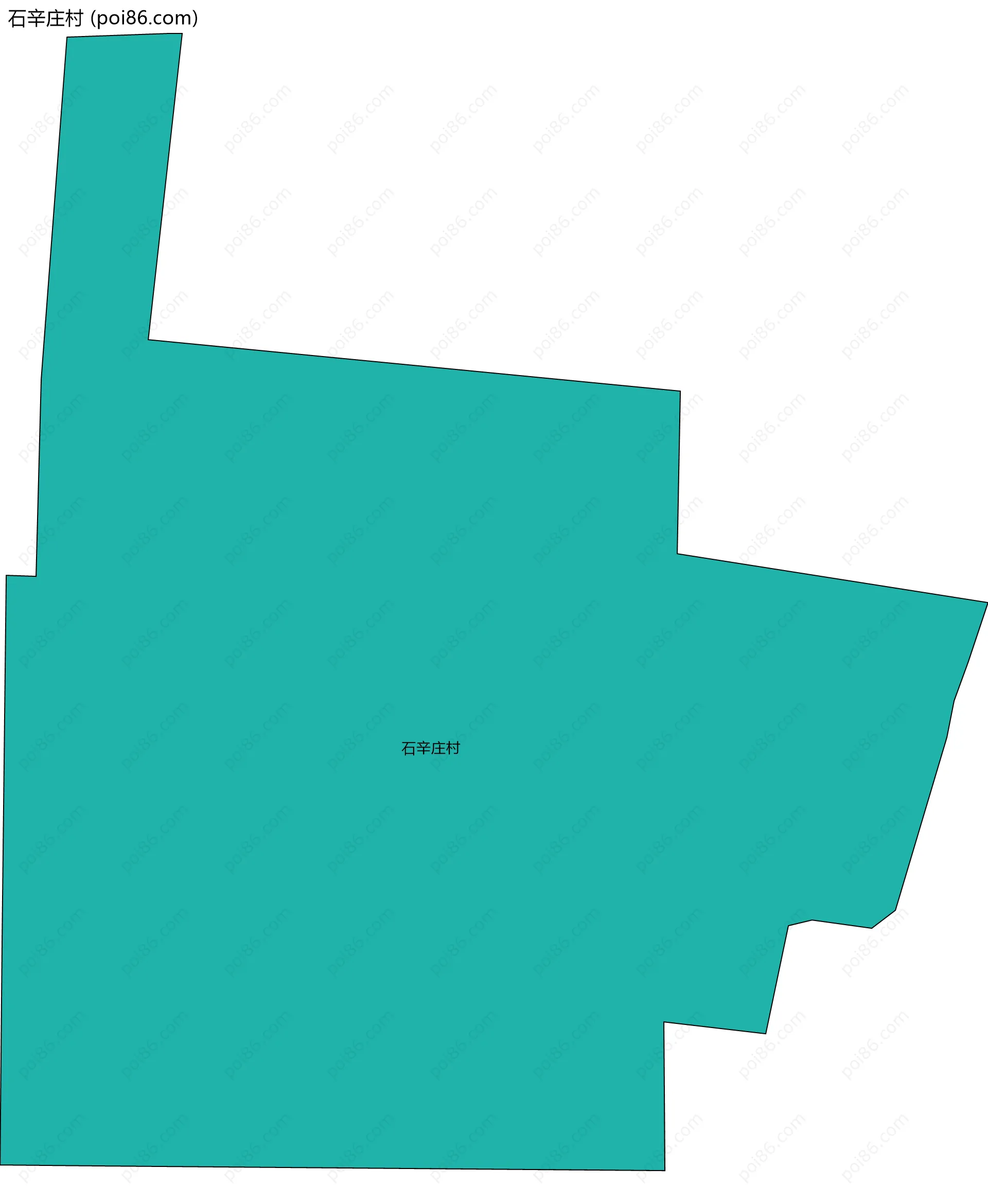石辛庄村边界地图
