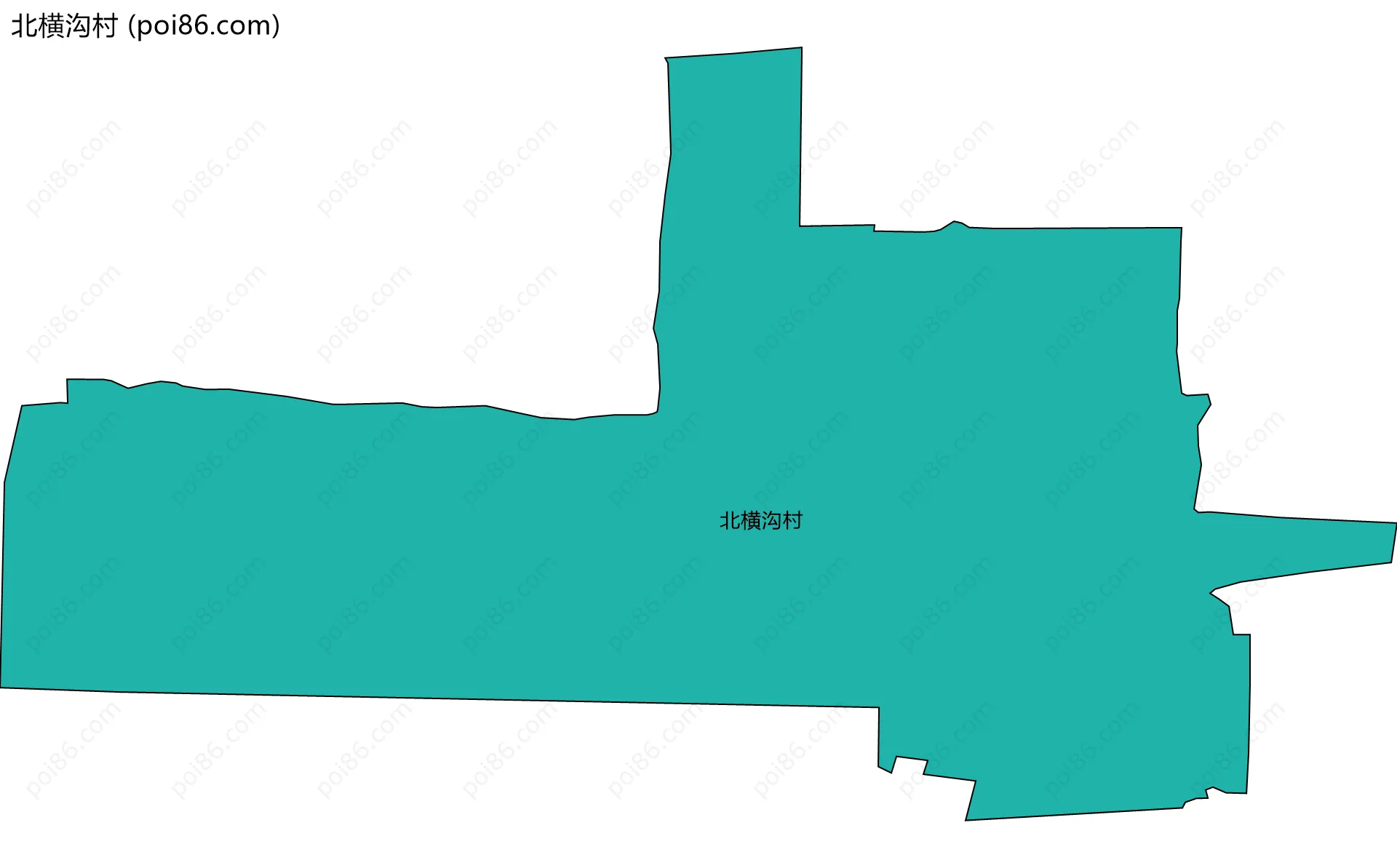 北横沟村边界地图