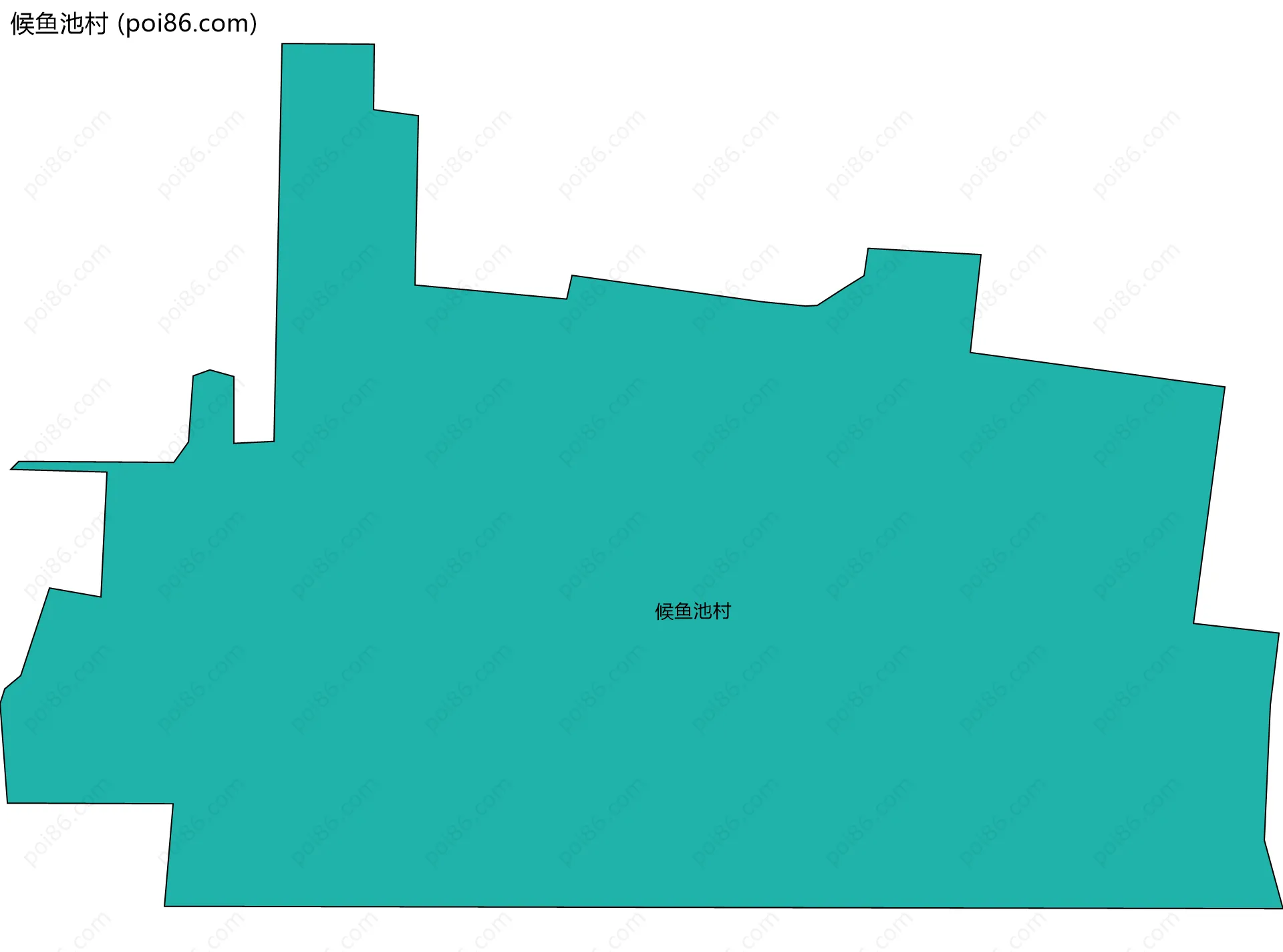 候鱼池村边界地图