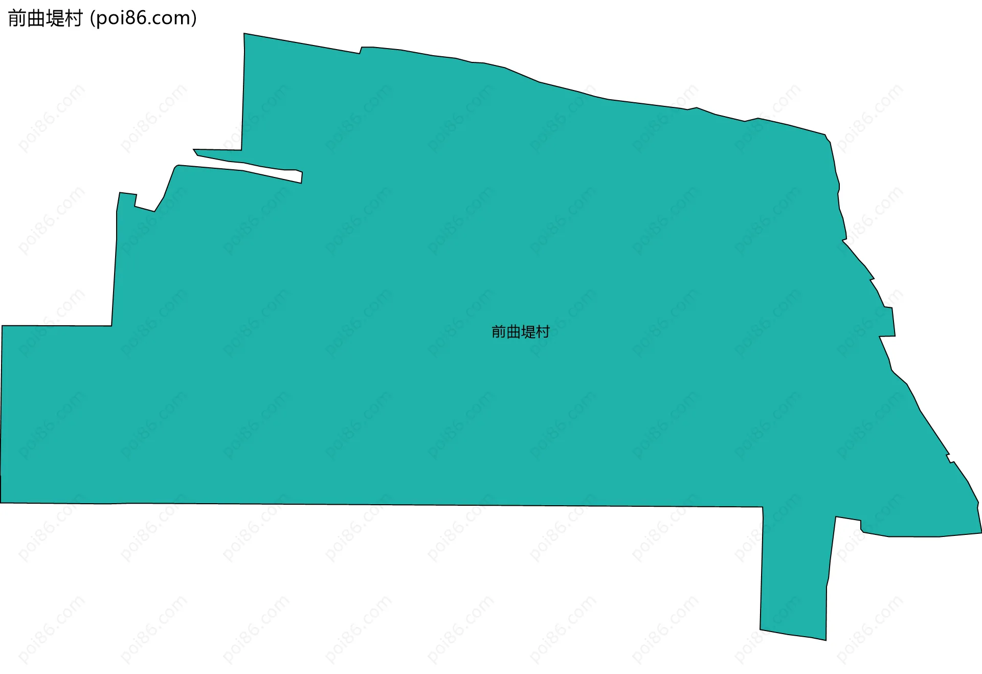 前曲堤村边界地图
