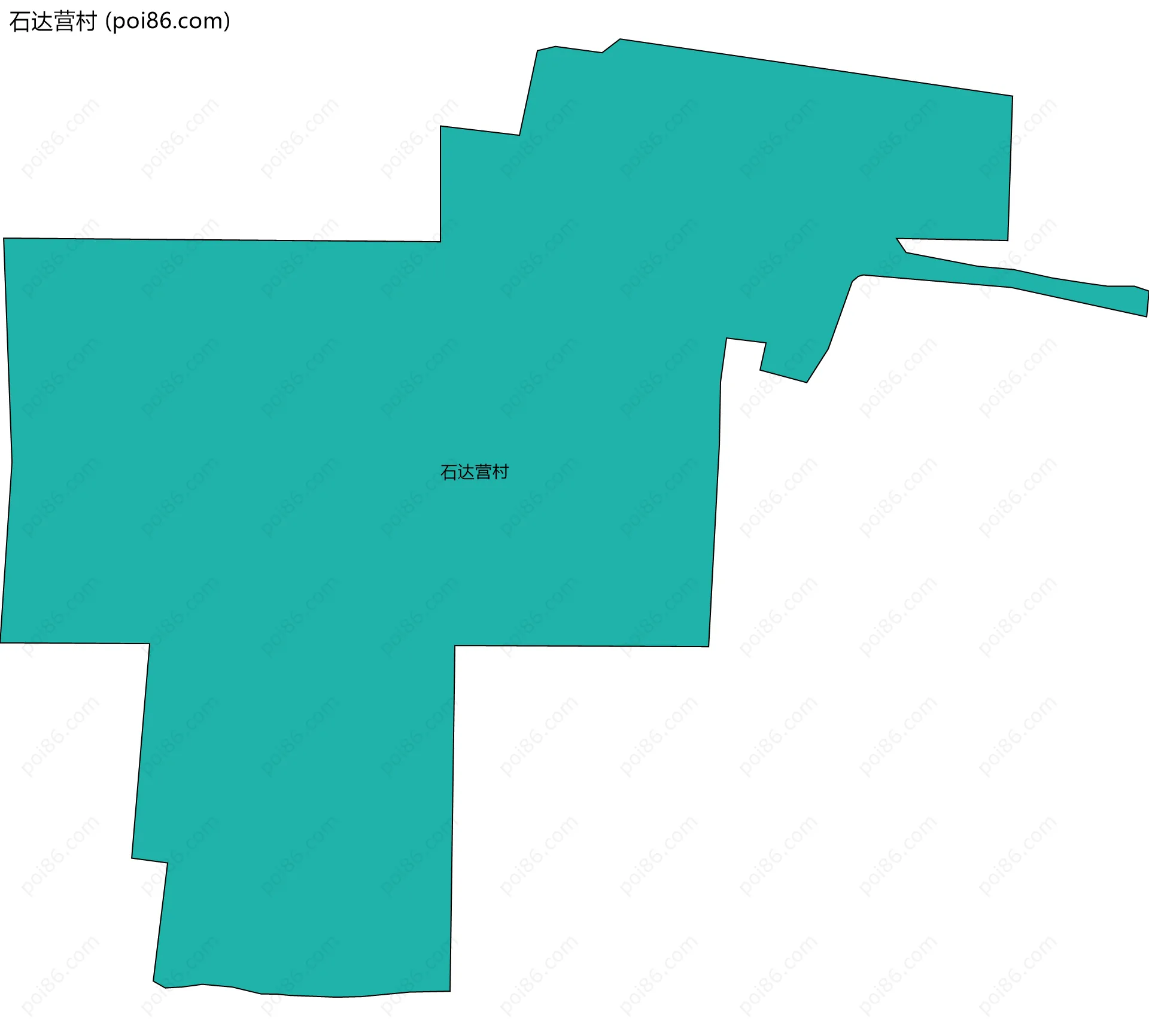 石达营村边界地图
