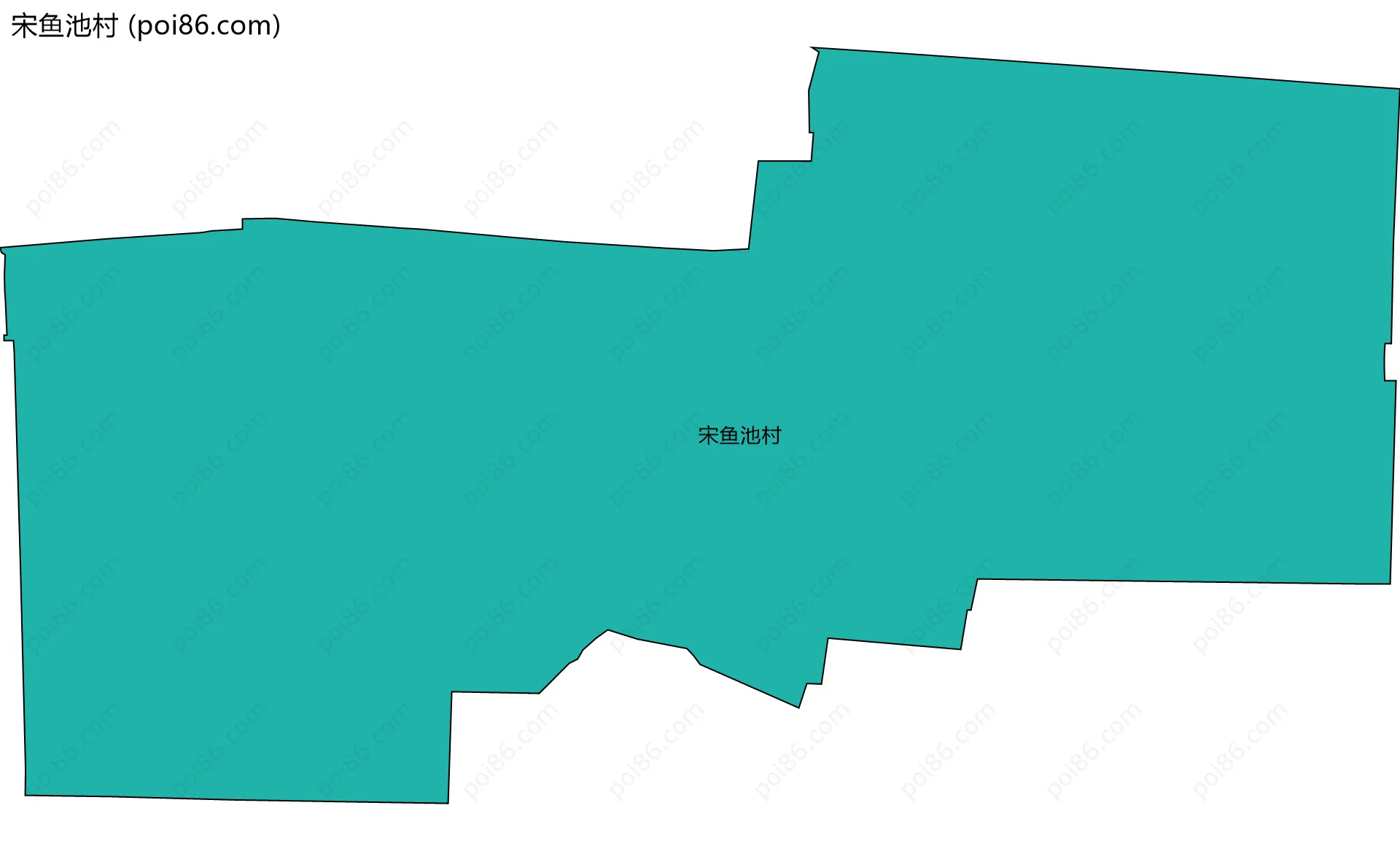 宋鱼池村边界地图