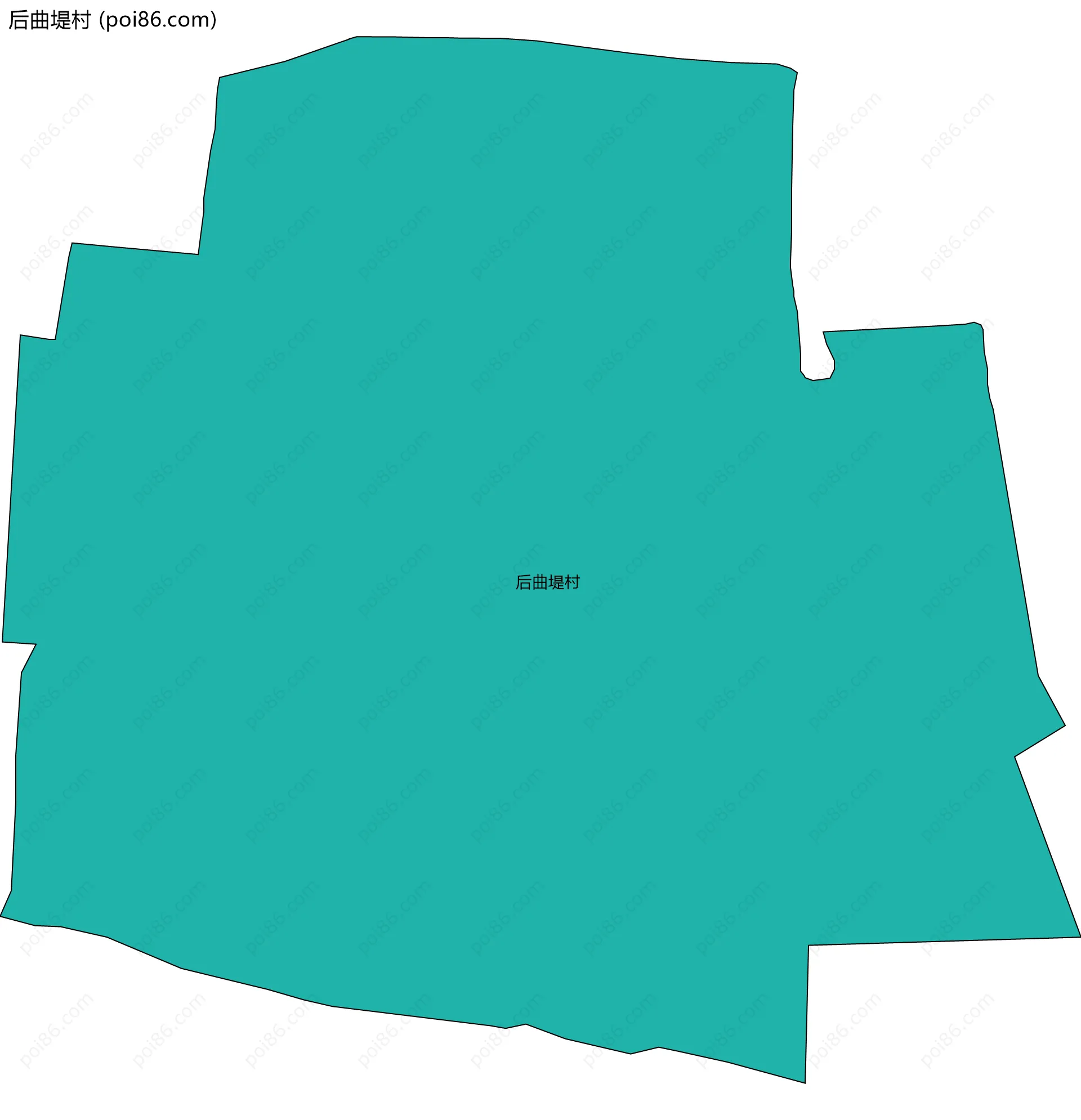 后曲堤村边界地图