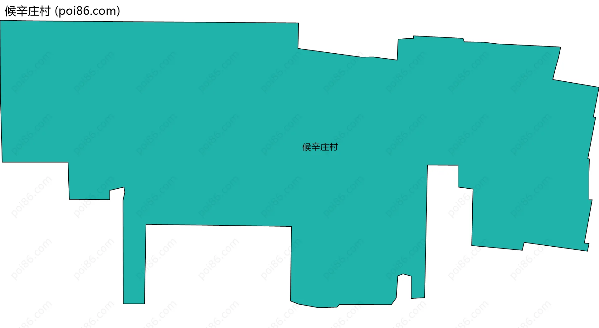 候辛庄村边界地图