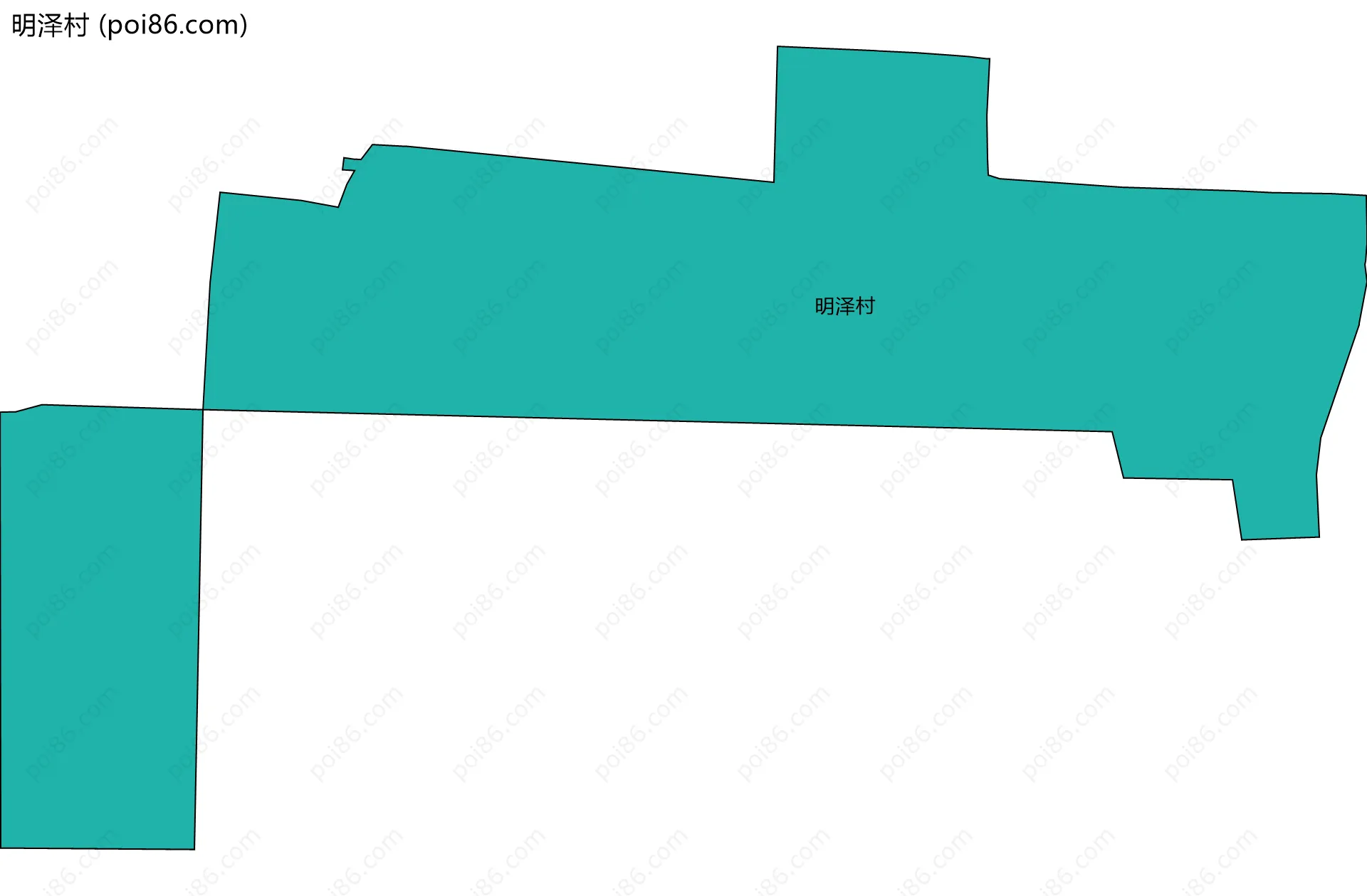 明泽村边界地图
