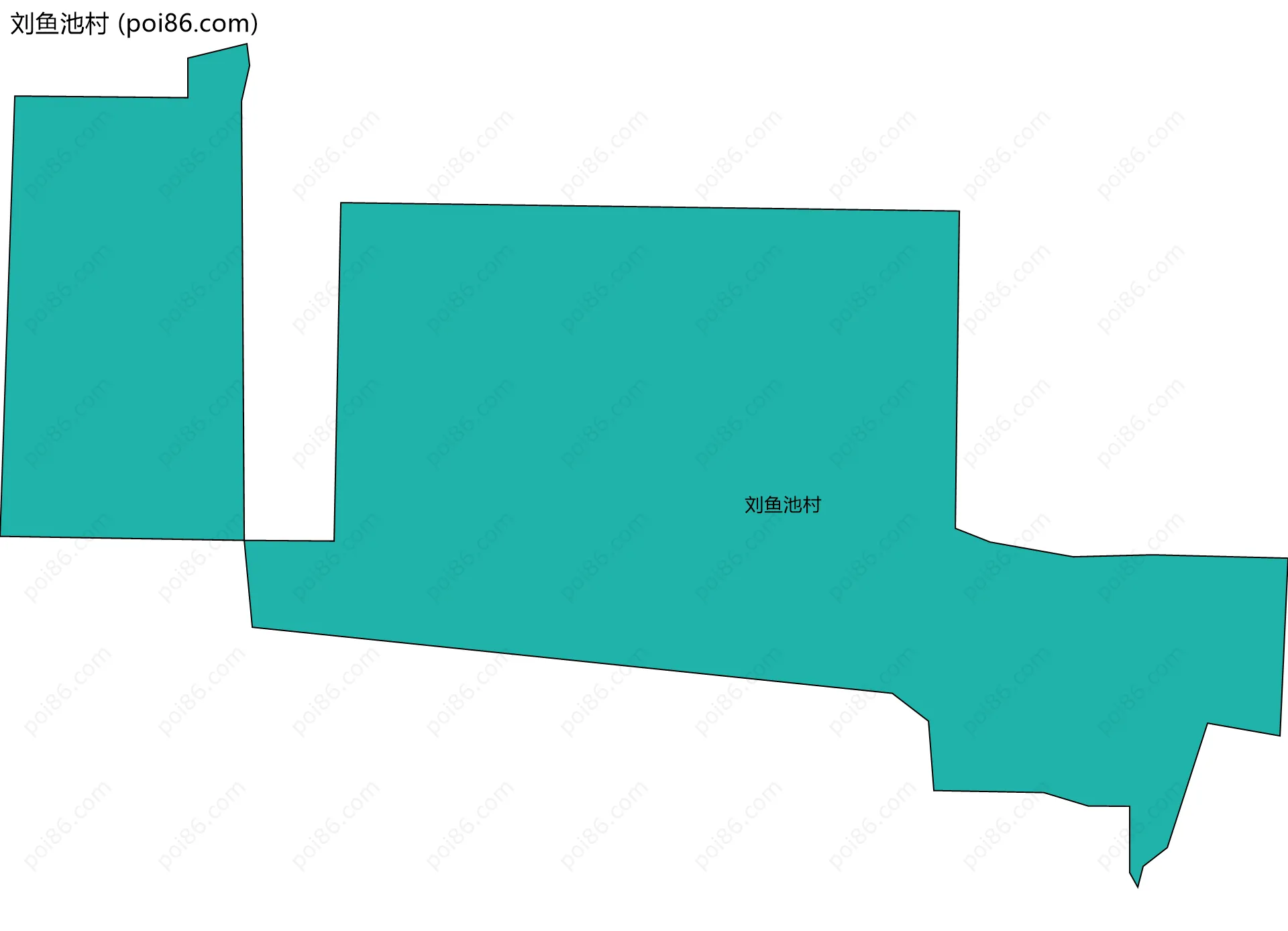 刘鱼池村边界地图