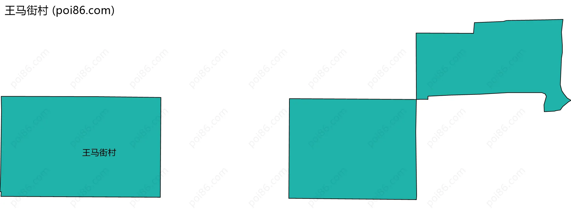 王马街村边界地图