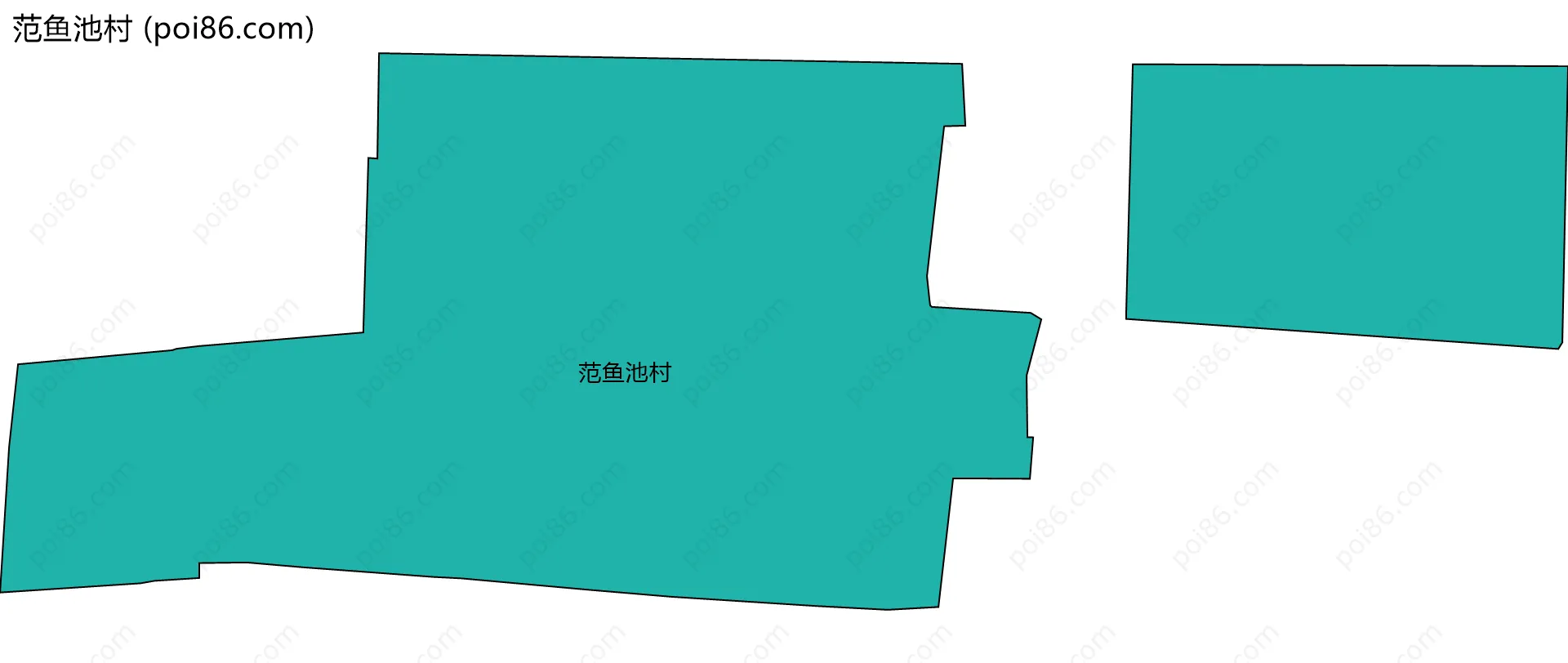 范鱼池村边界地图