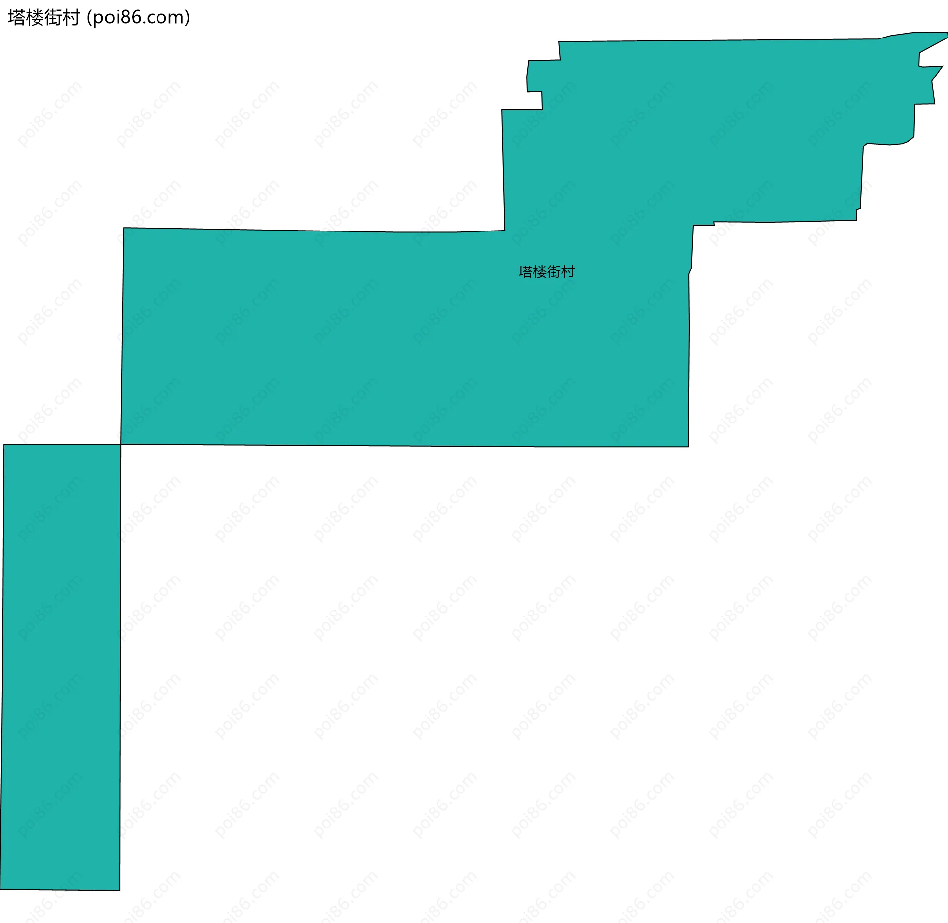 塔楼街村边界地图