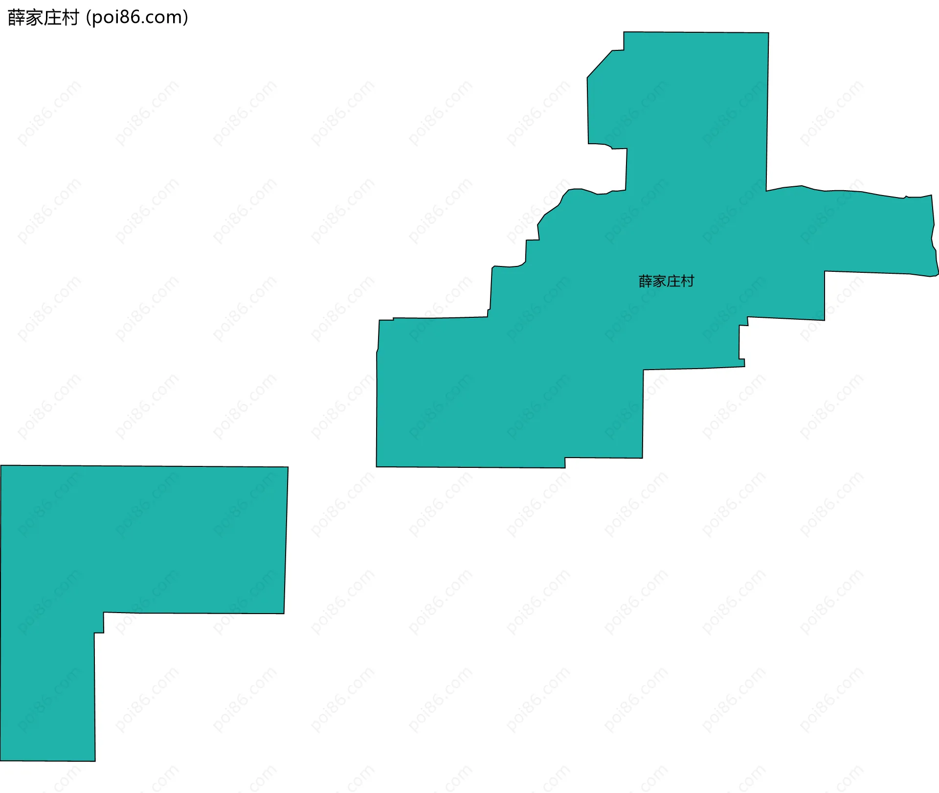 薛家庄村边界地图
