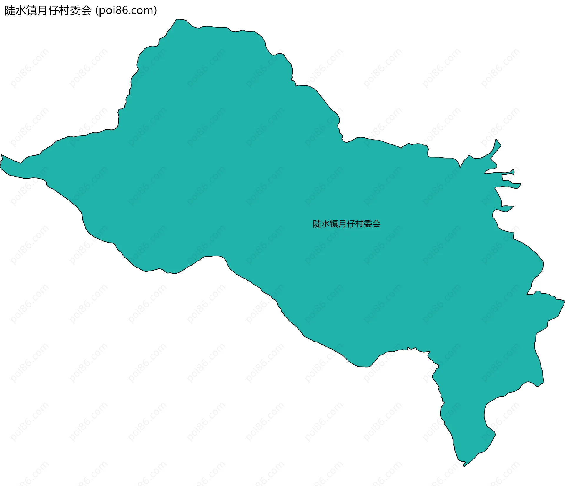 陡水镇月仔村委会边界地图