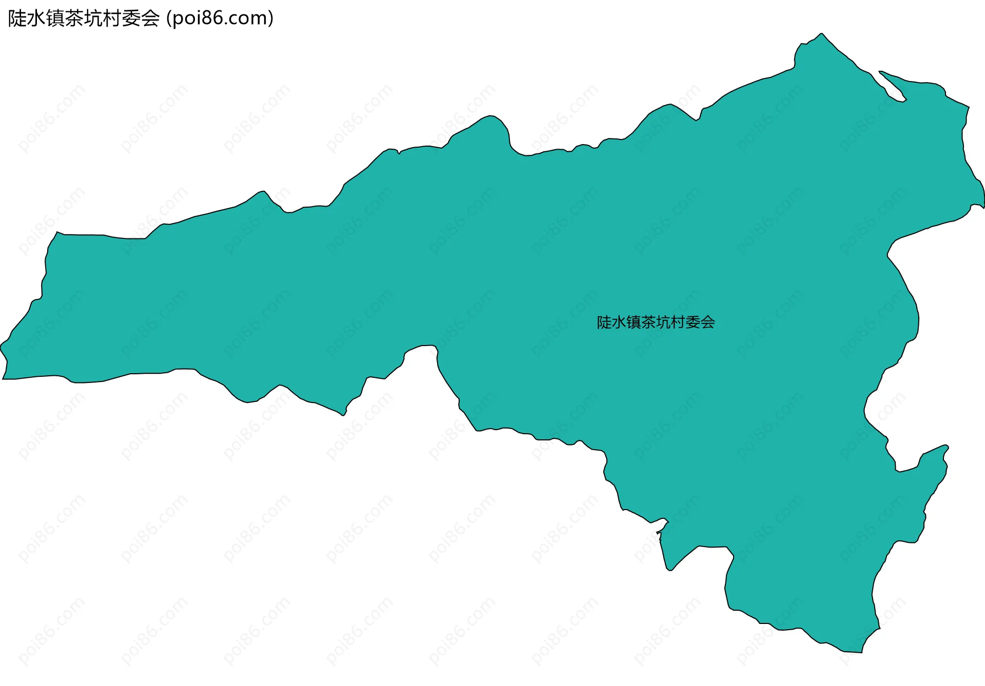 陡水镇茶坑村委会边界地图