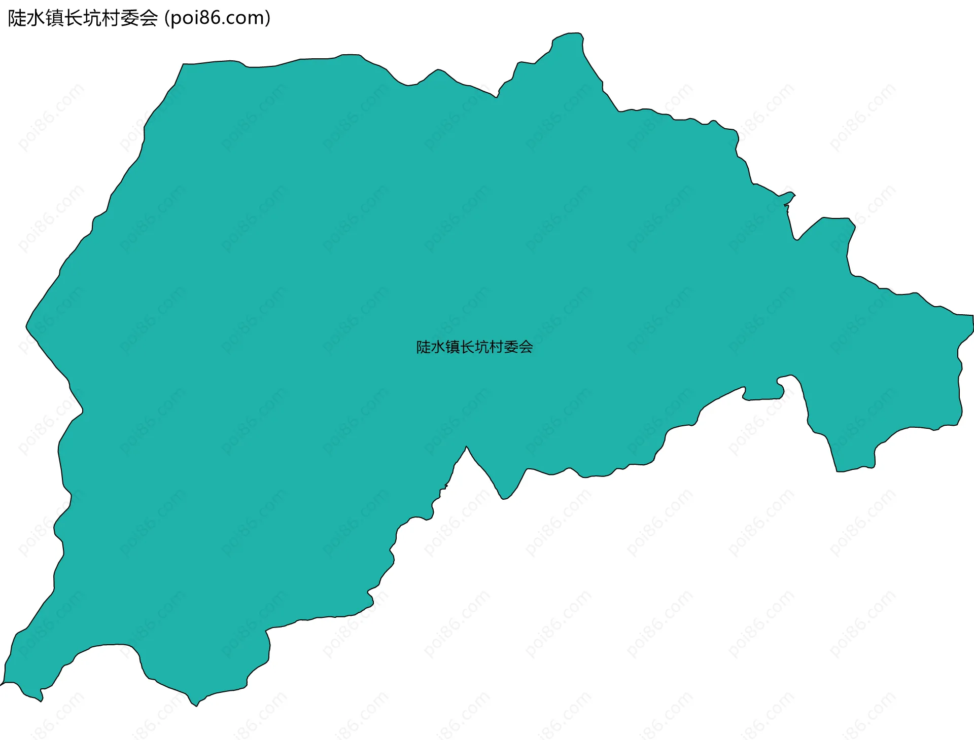 陡水镇长坑村委会边界地图