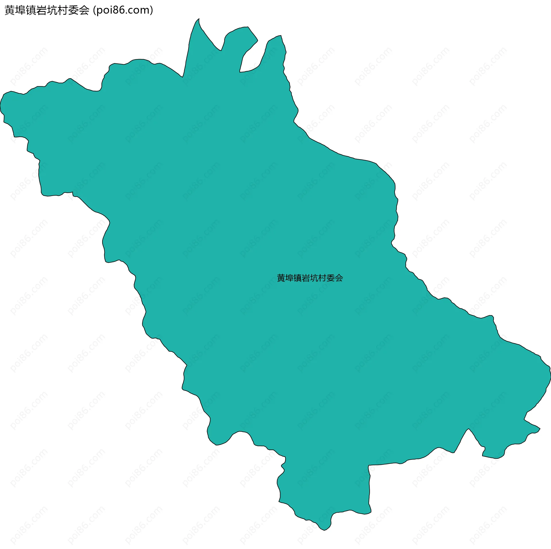 黄埠镇岩坑村委会边界地图