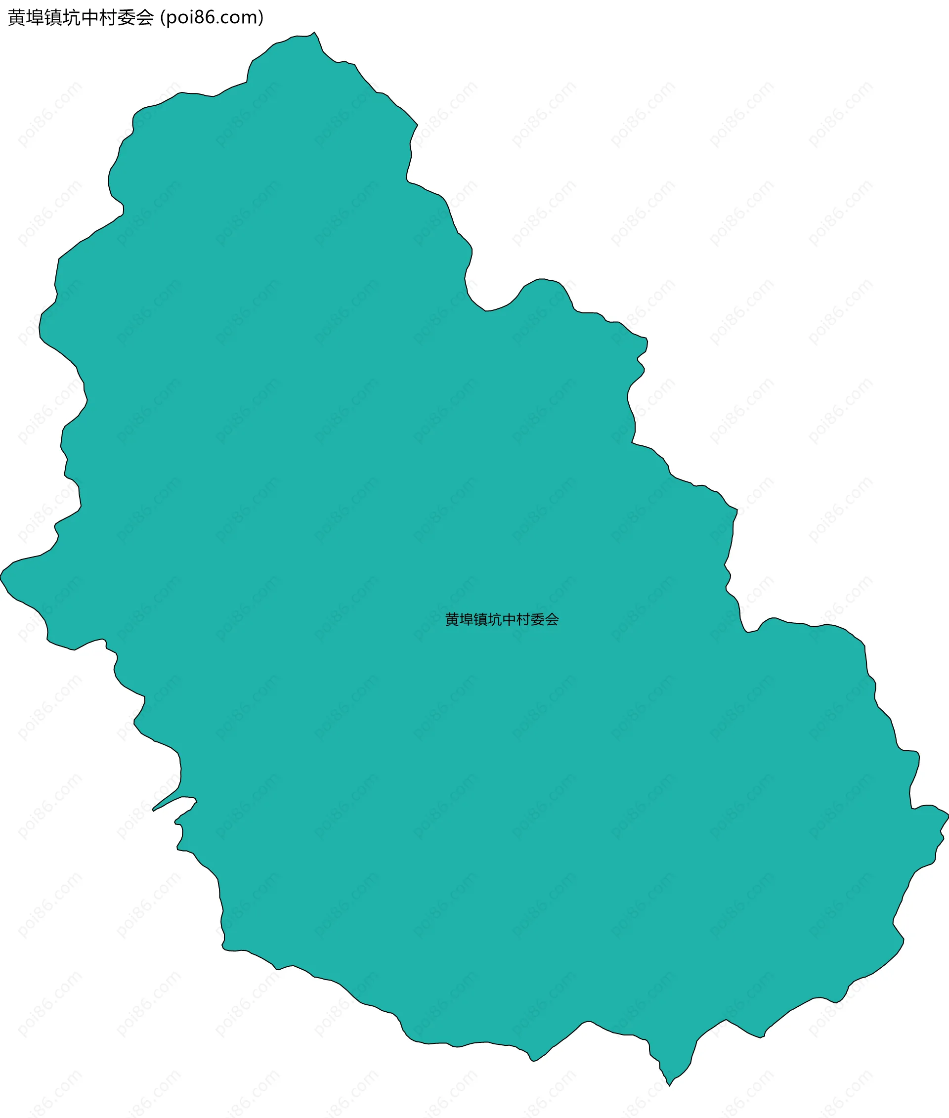 黄埠镇坑中村委会边界地图