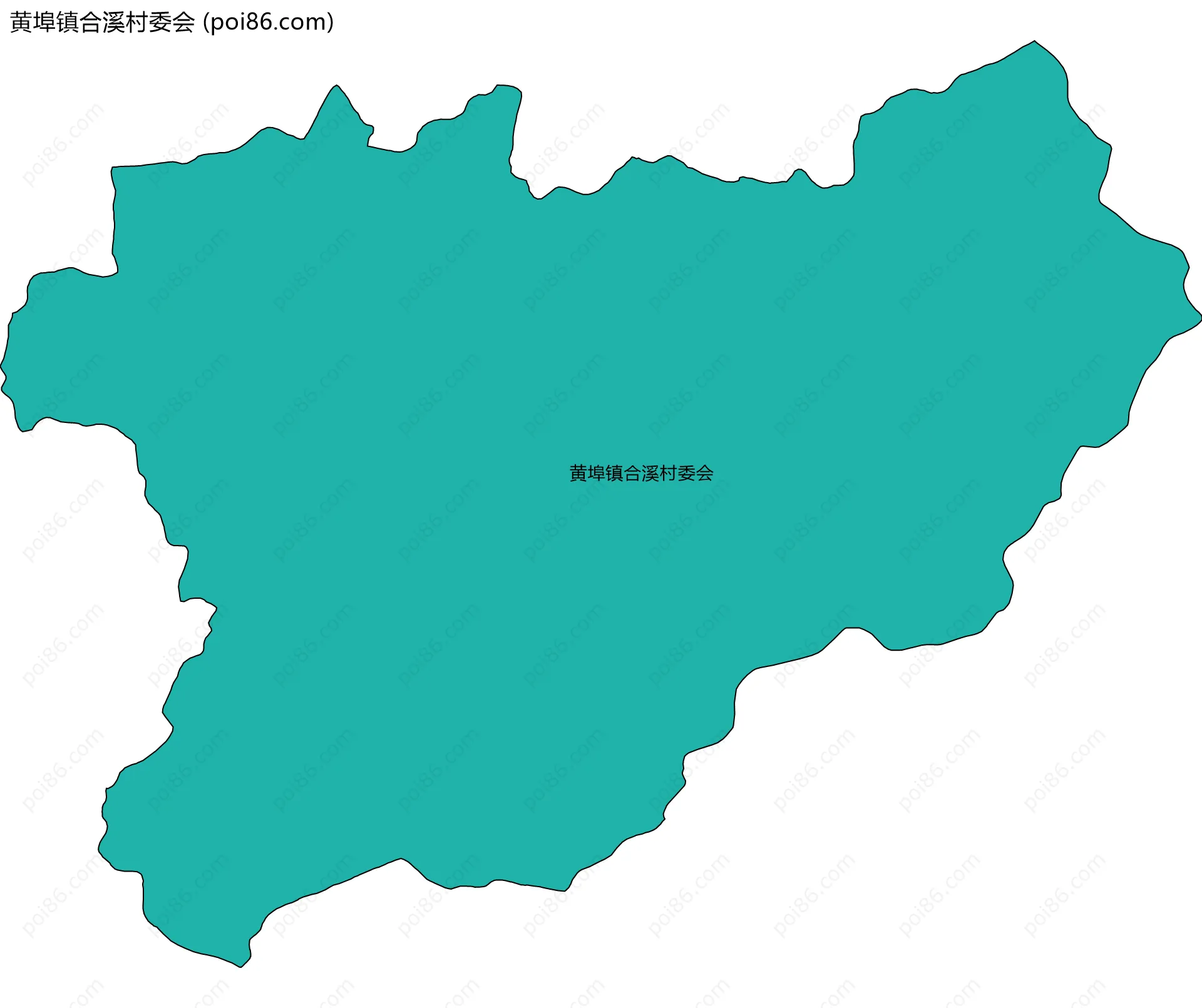 黄埠镇合溪村委会边界地图