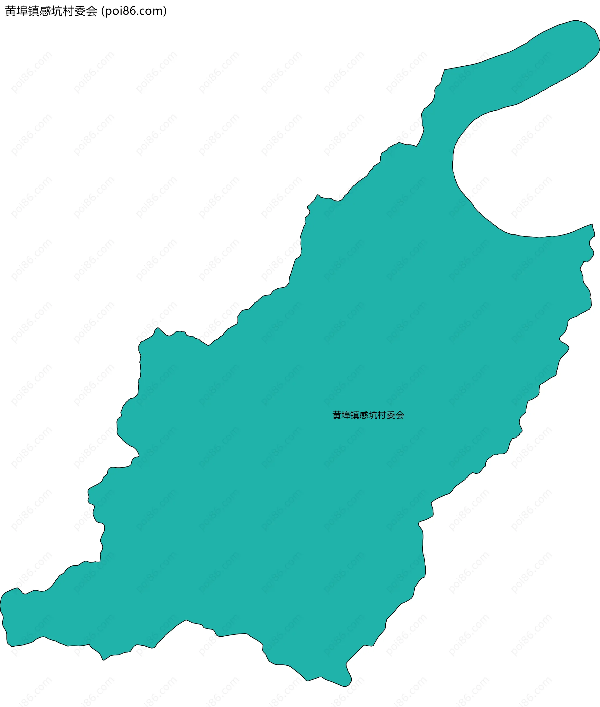 黄埠镇感坑村委会边界地图