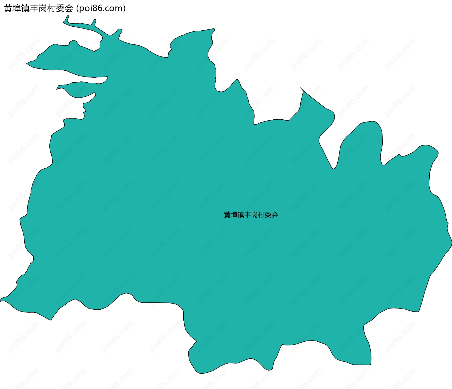 黄埠镇丰岗村委会边界地图