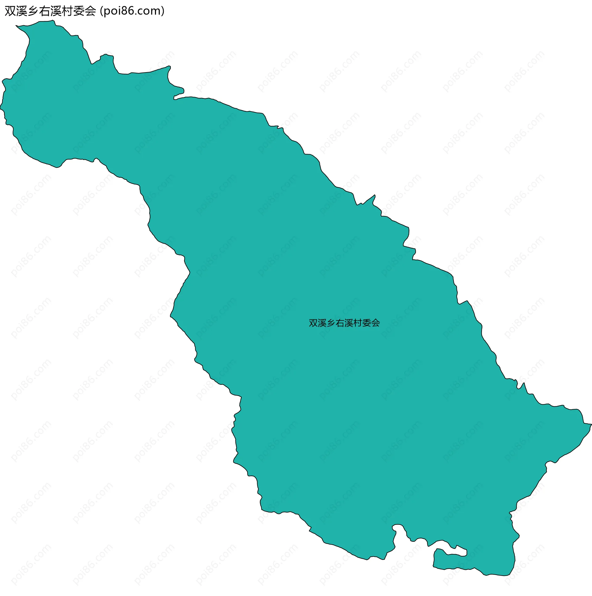双溪乡右溪村委会边界地图