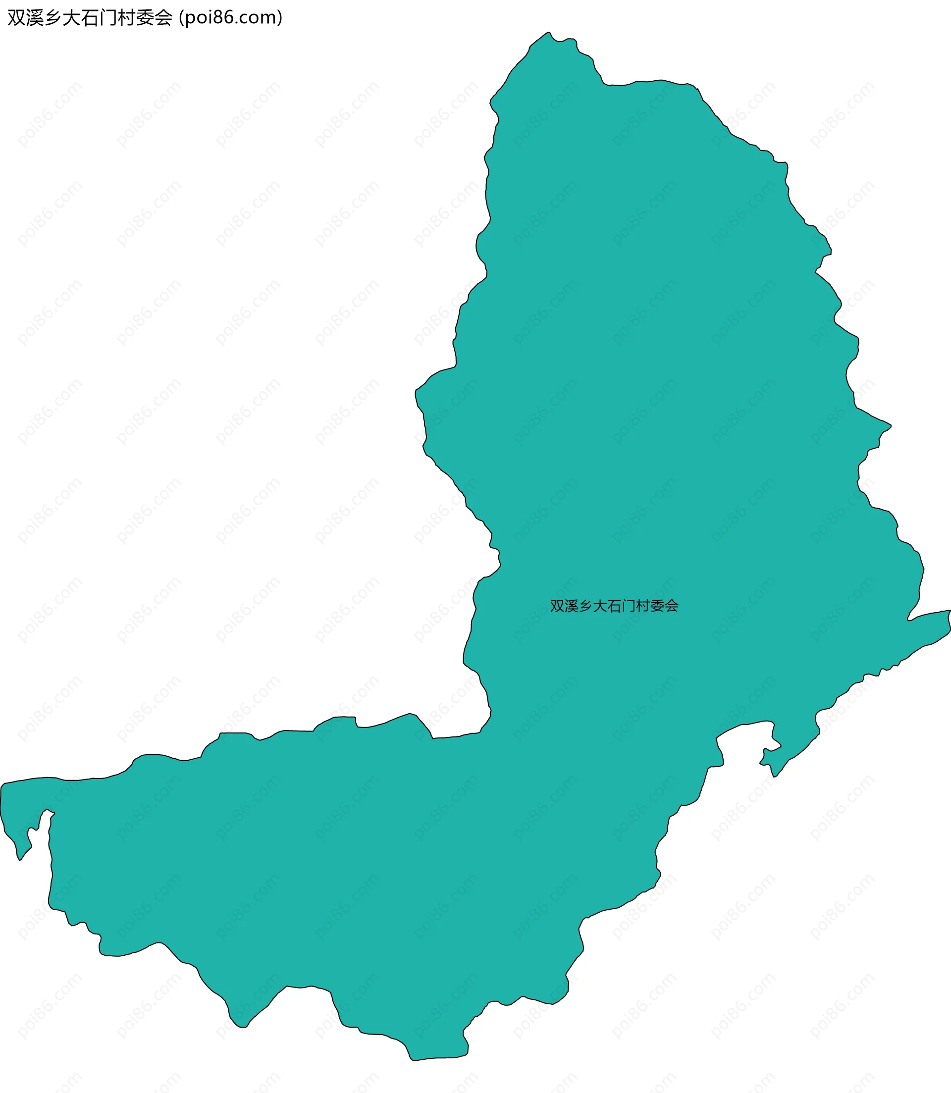 双溪乡大石门村委会边界地图