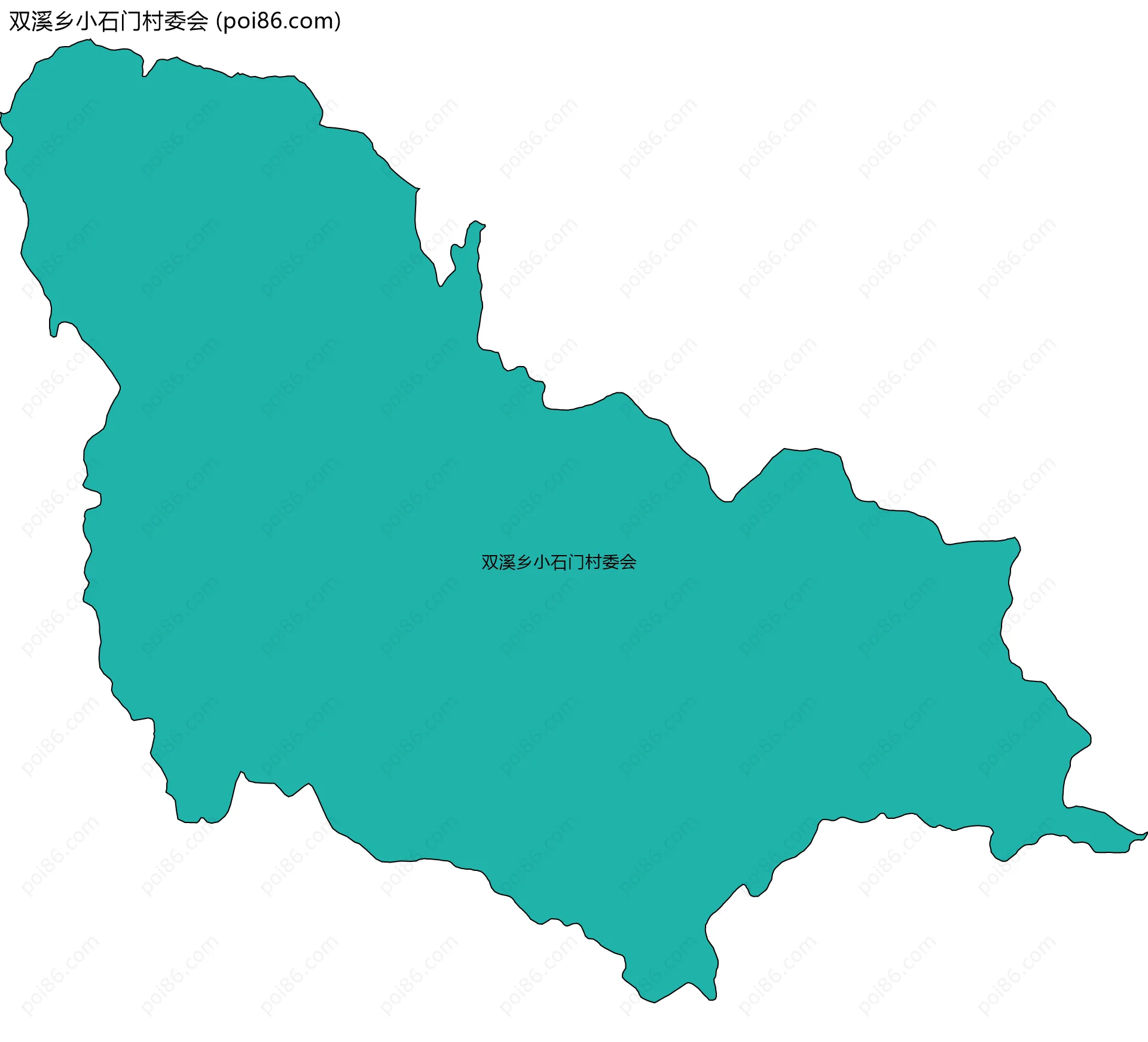 双溪乡小石门村委会边界地图