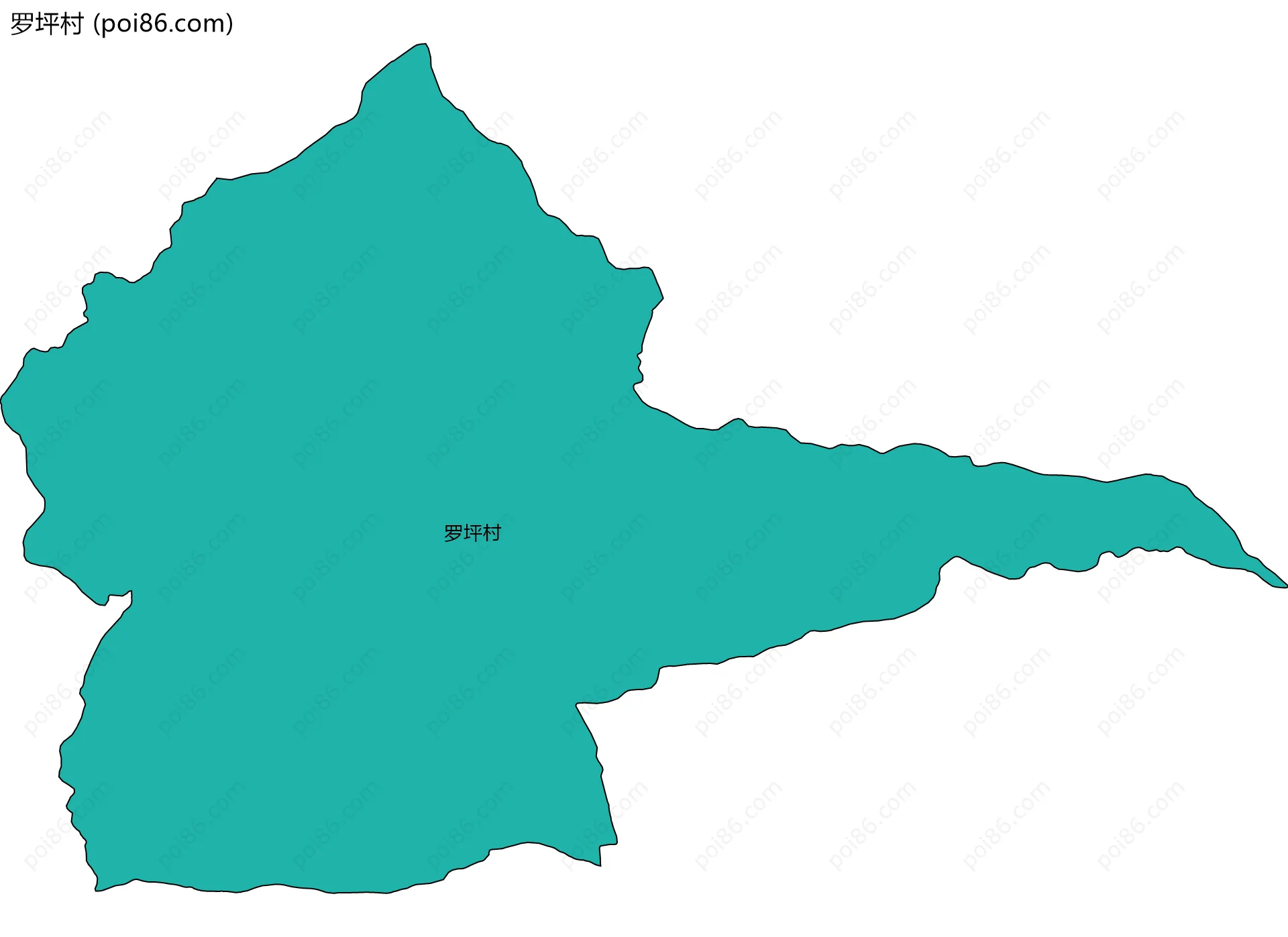 罗坪村边界地图