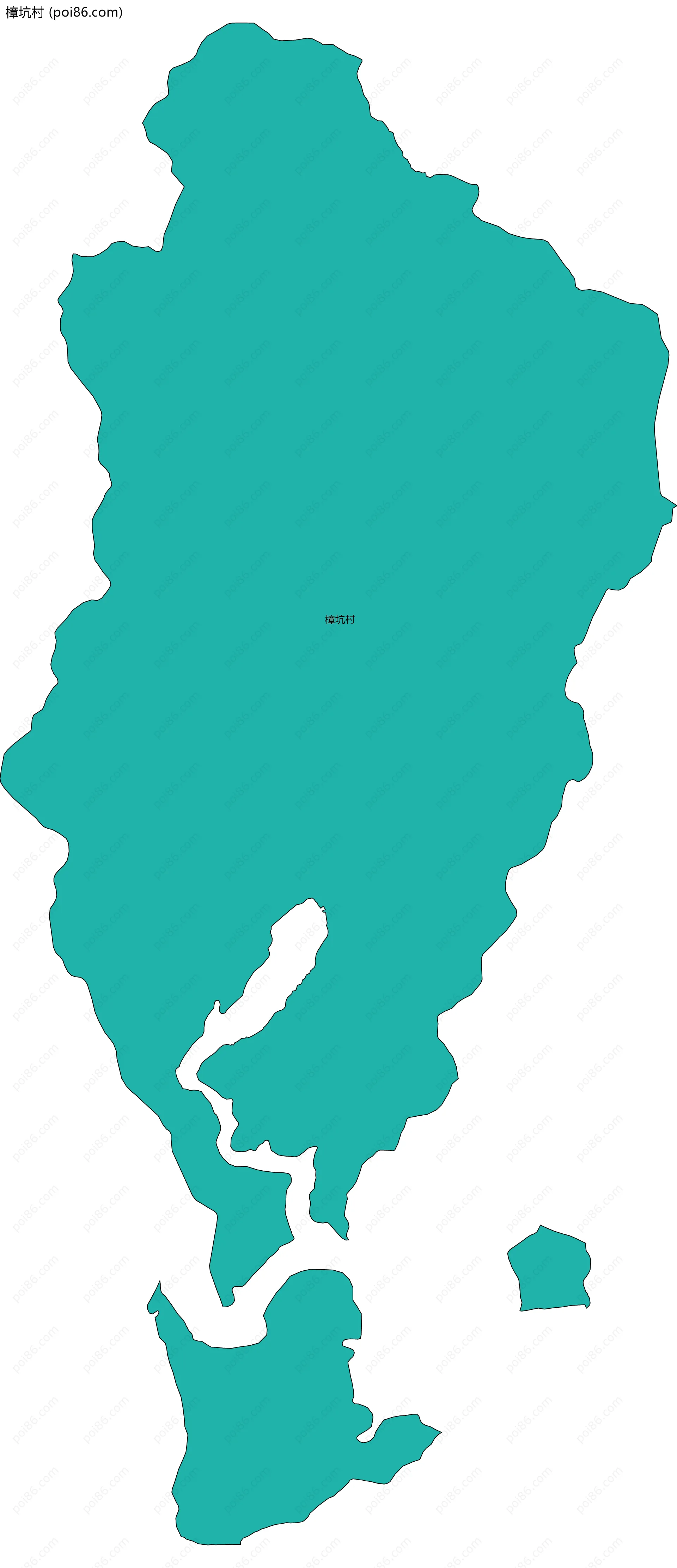 樟坑村边界地图