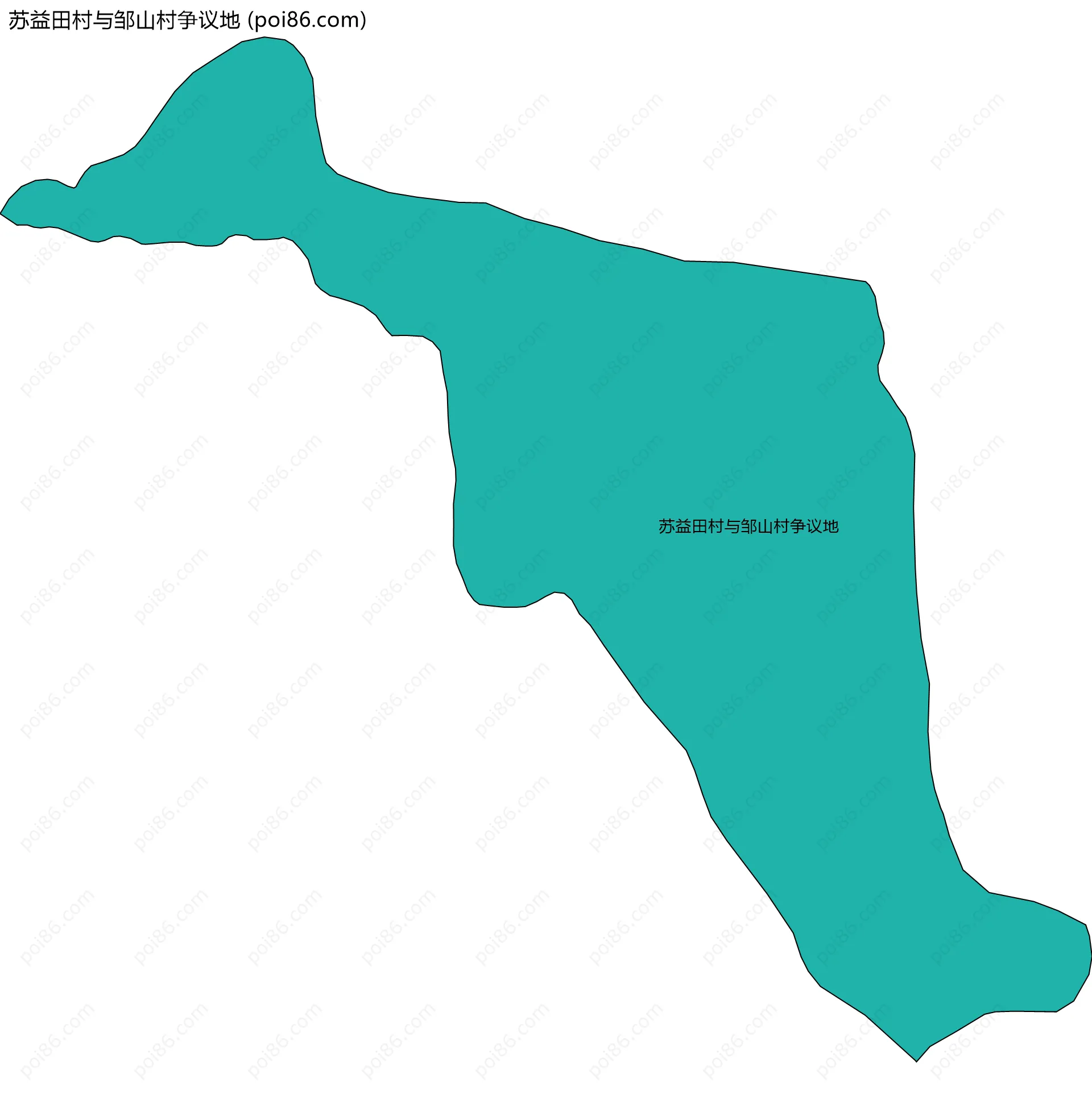 苏益田村与邹山村争议地边界地图