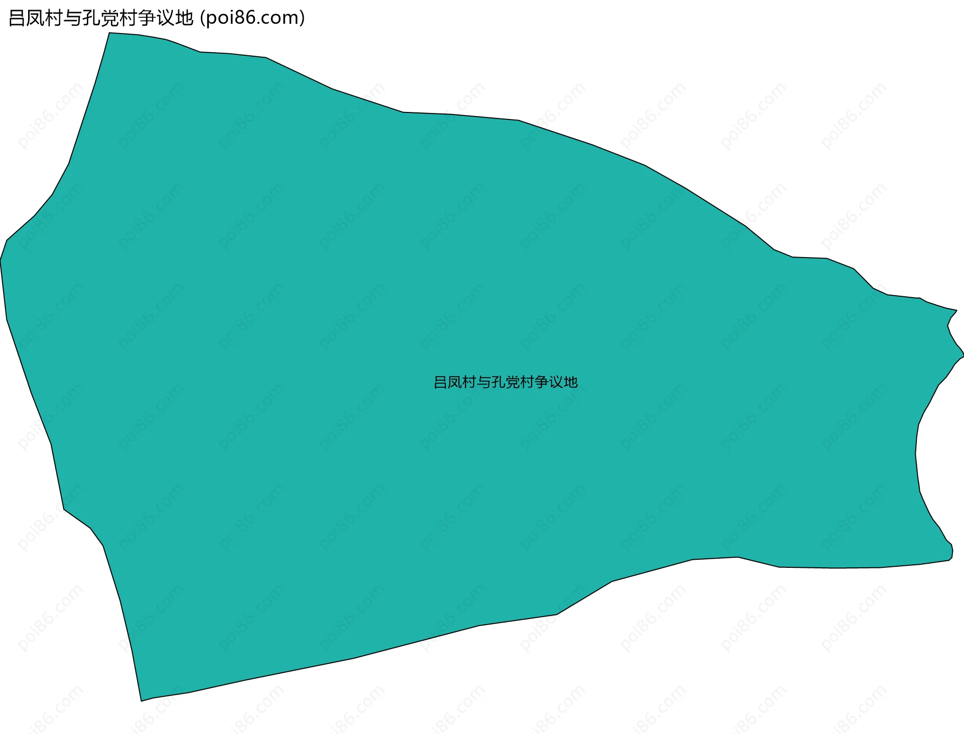 吕凤村与孔党村争议地边界地图