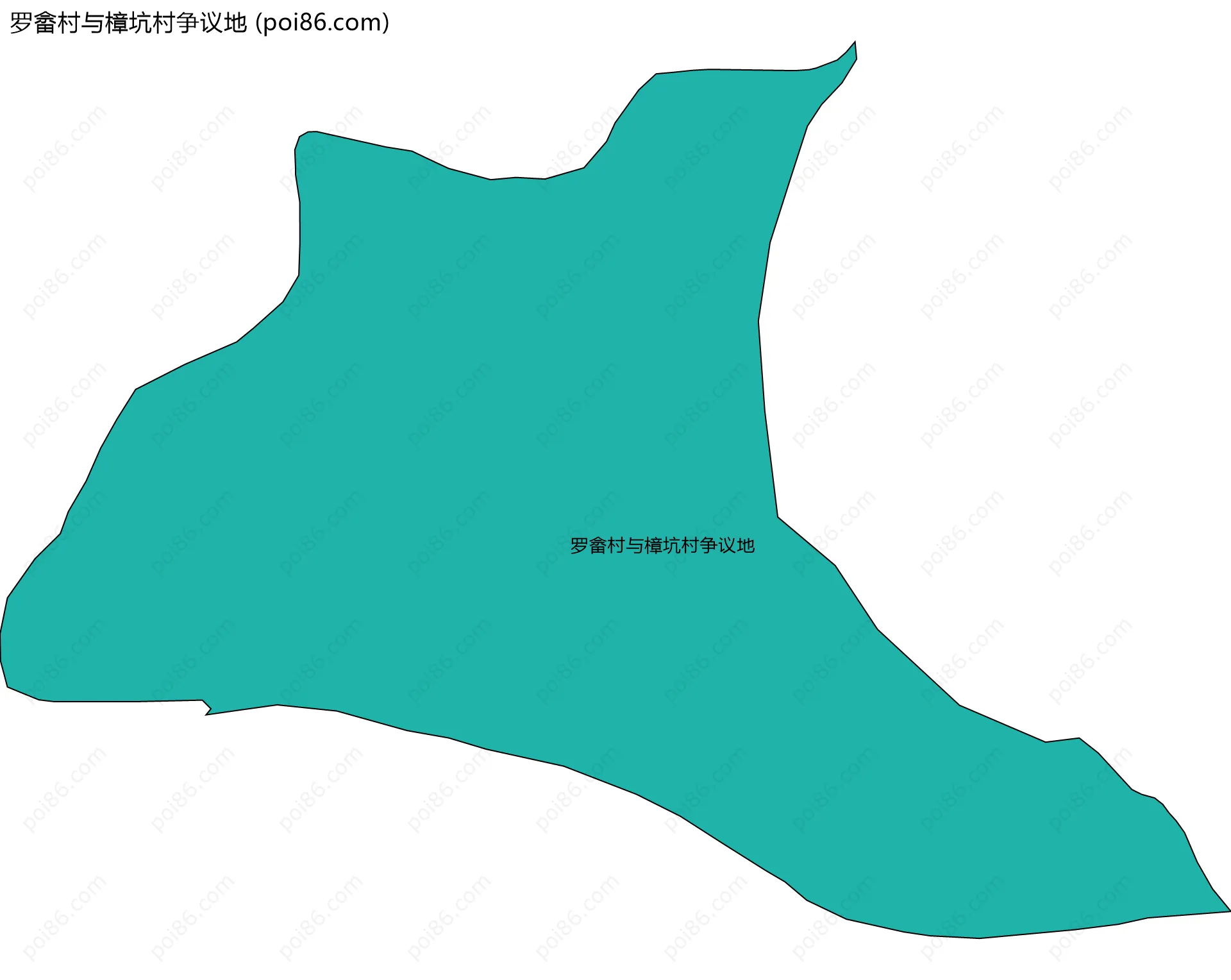 罗畲村与樟坑村争议地边界地图