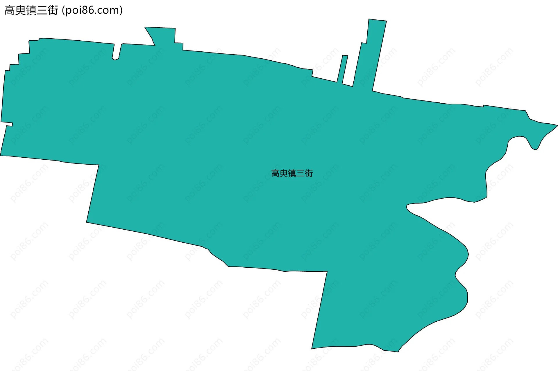 高臾镇三街边界地图