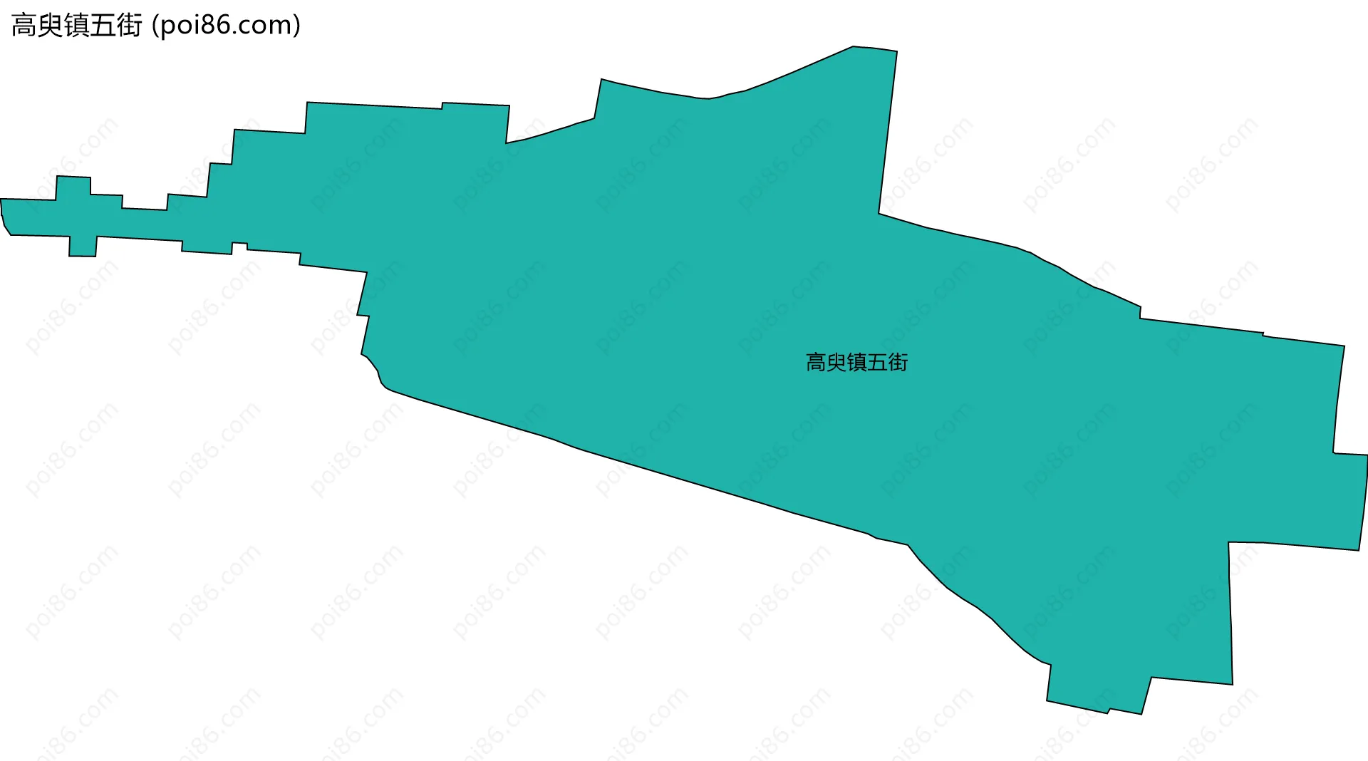 高臾镇五街边界地图