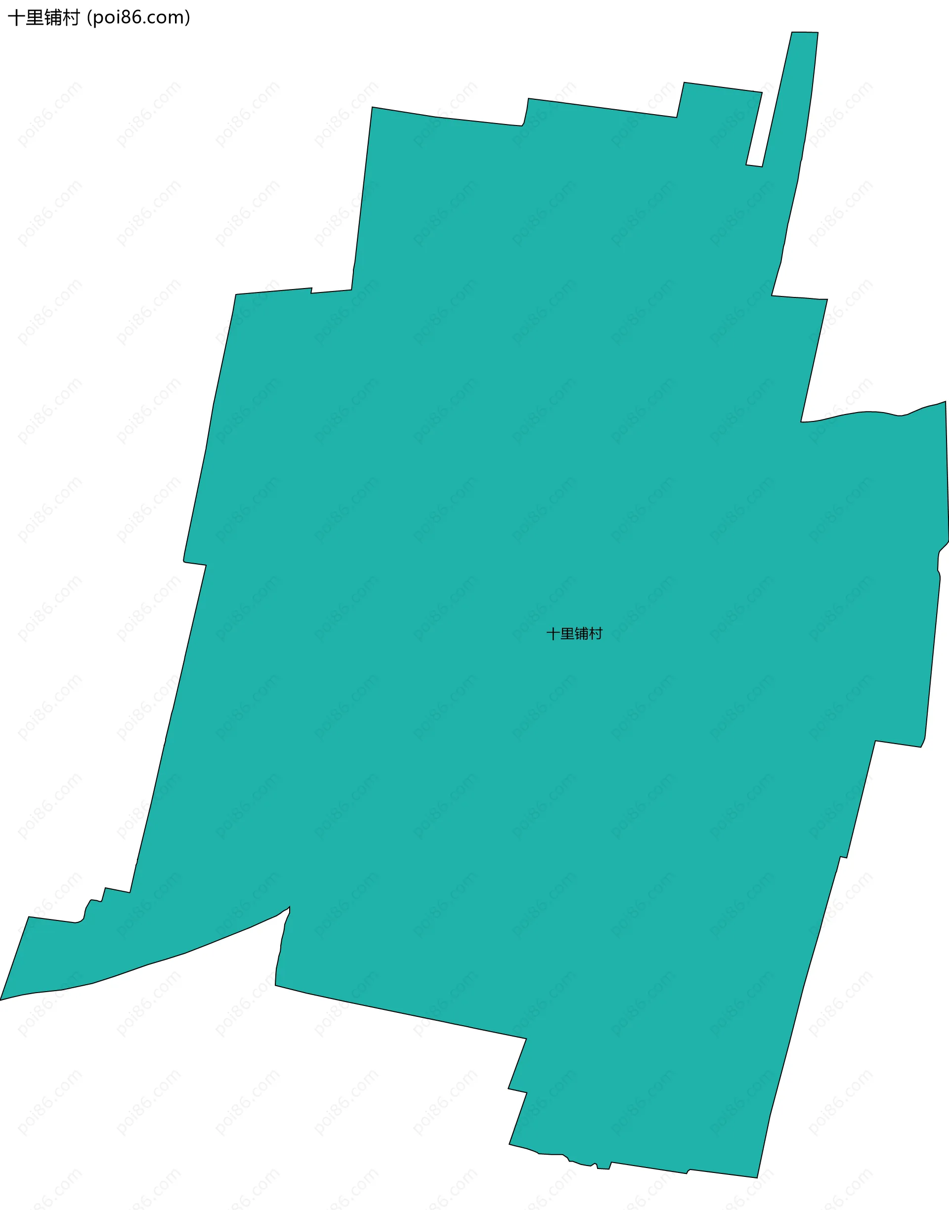 十里铺村边界地图