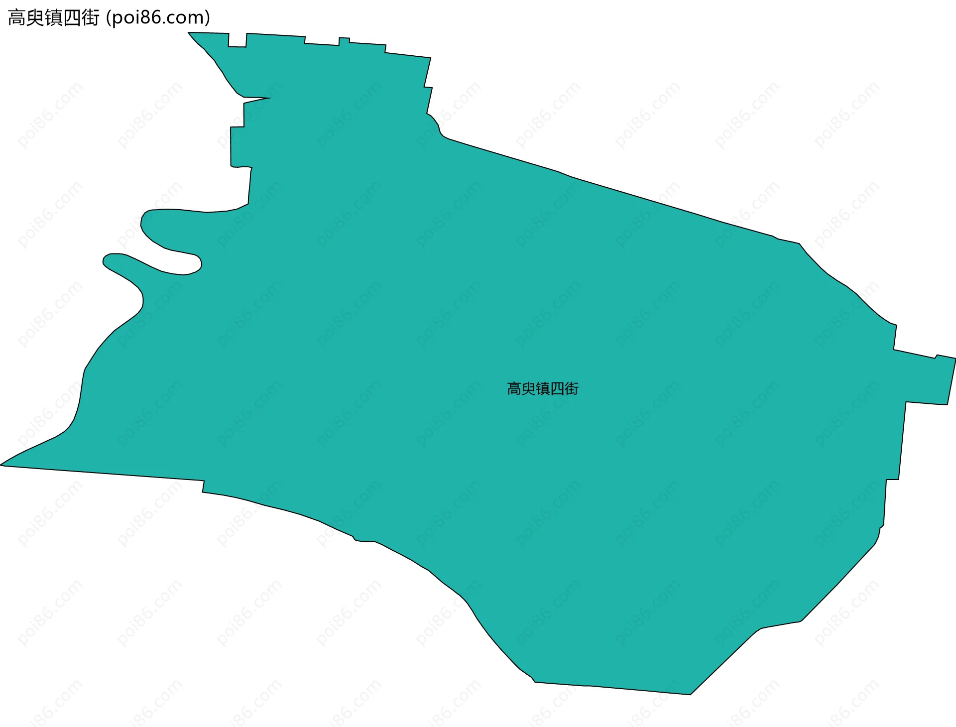 高臾镇四街边界地图