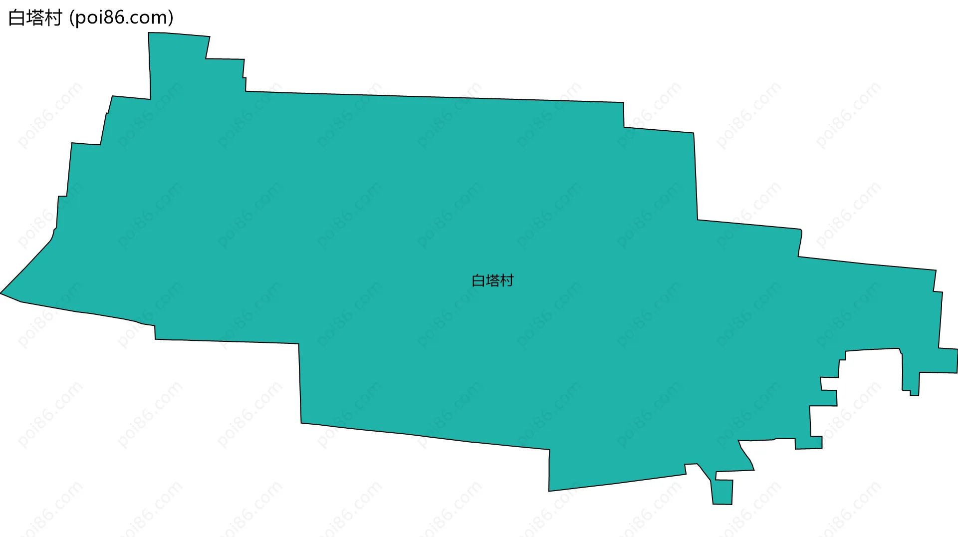 白塔村边界地图