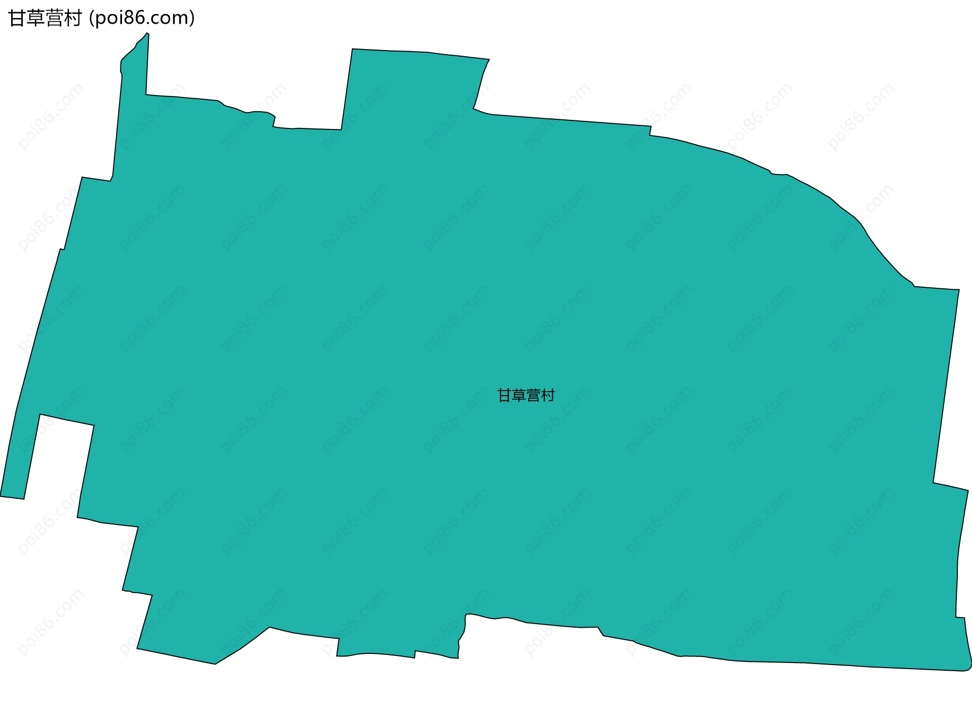 甘草营村边界地图