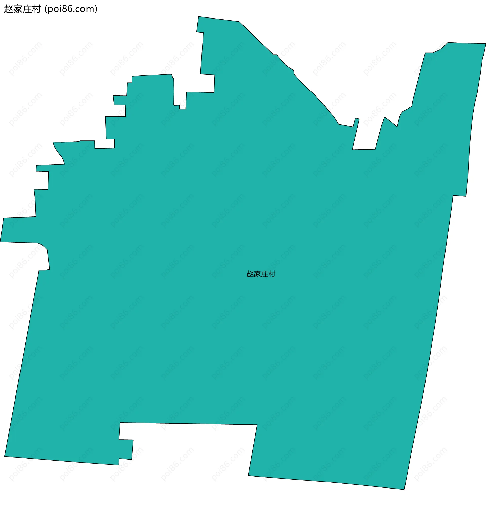 赵家庄村边界地图