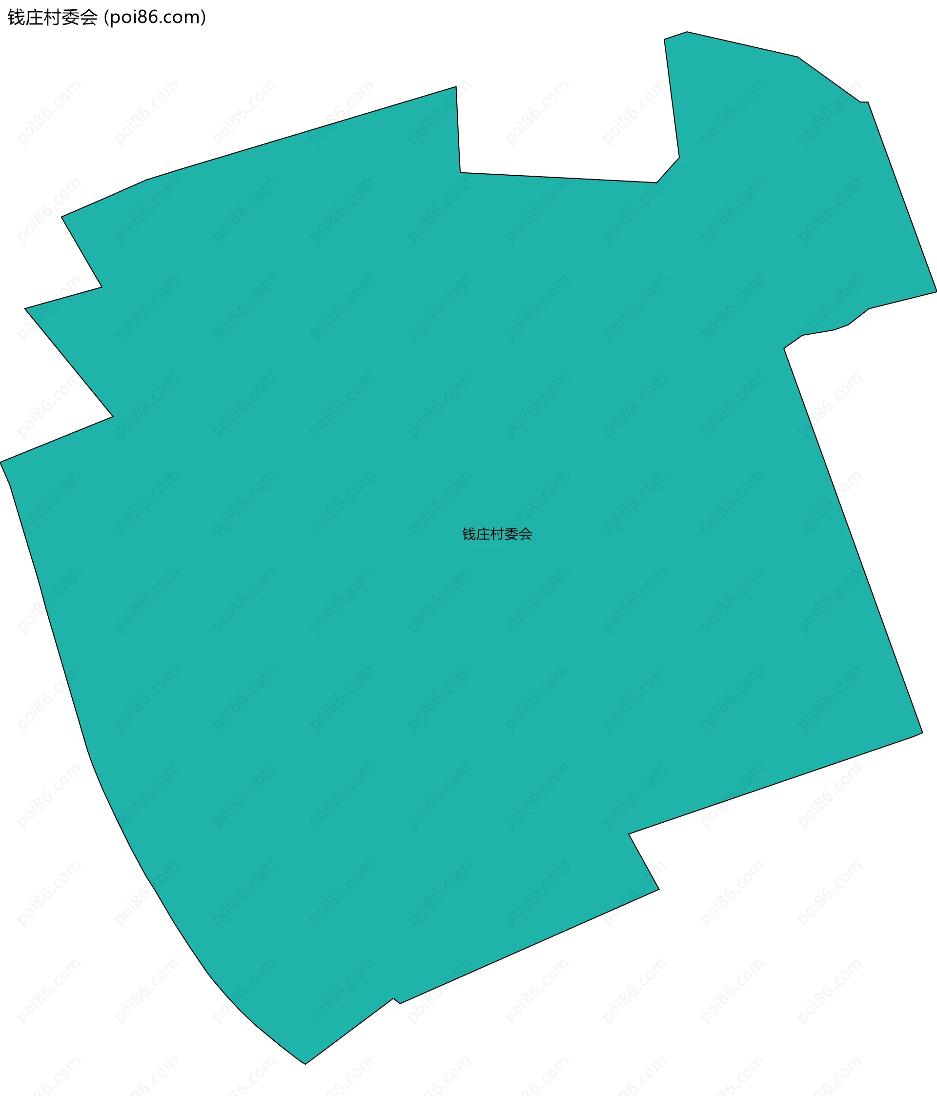 钱庄村委会边界地图