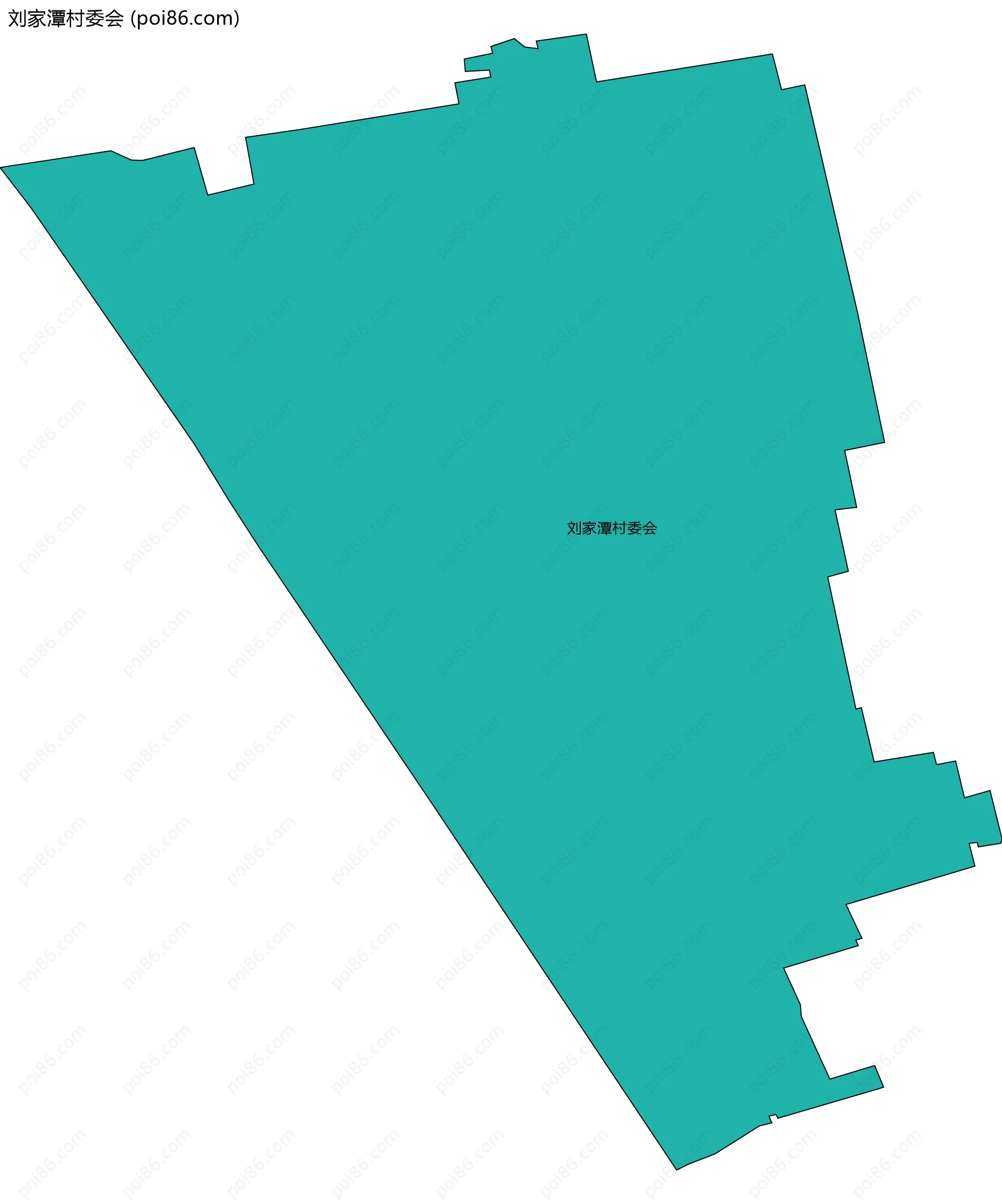 刘家潭村委会边界地图
