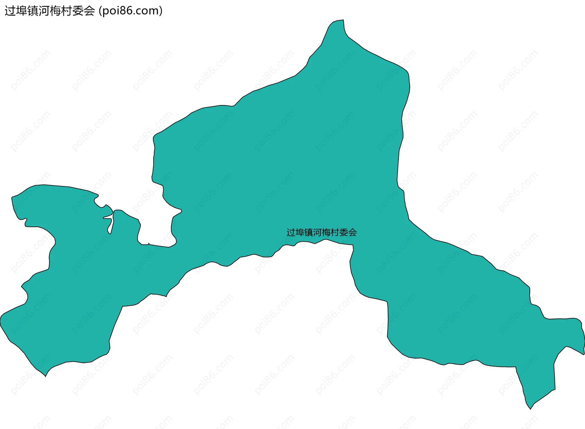 过埠镇河梅村委会边界地图