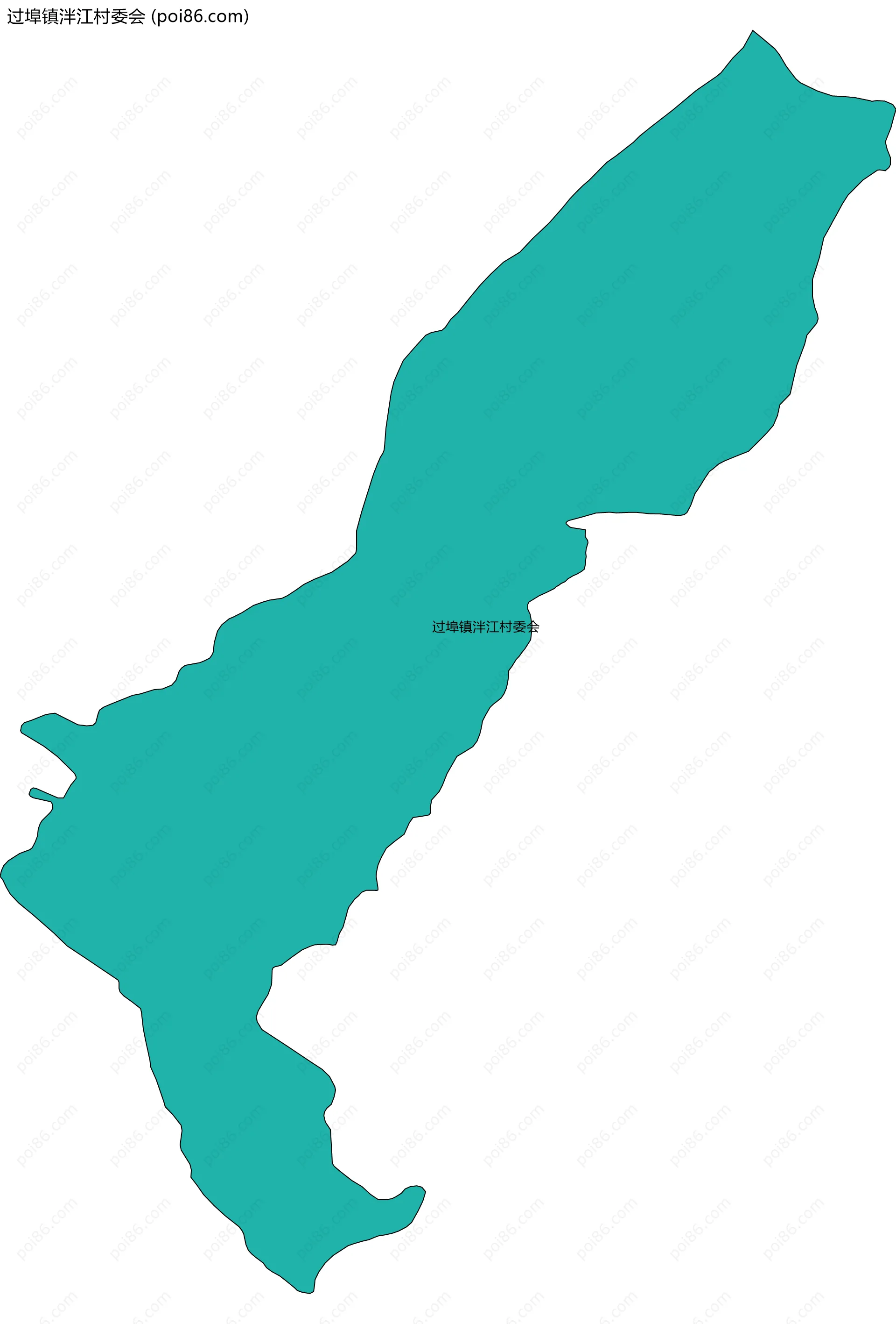 过埠镇泮江村委会边界地图