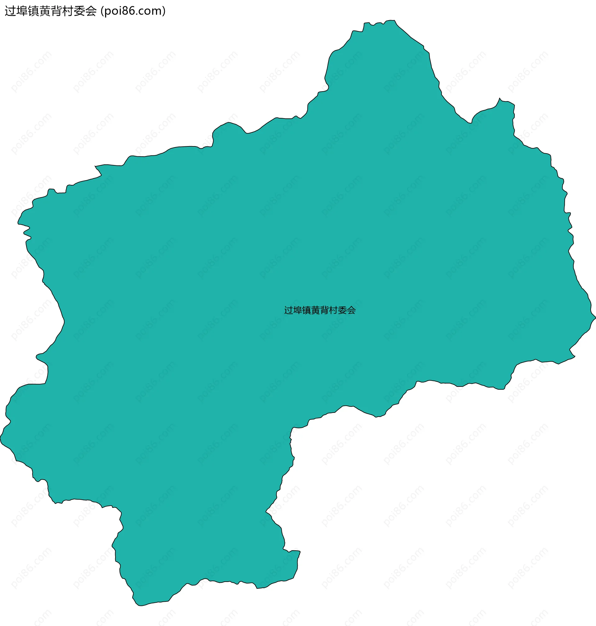 过埠镇黄背村委会边界地图