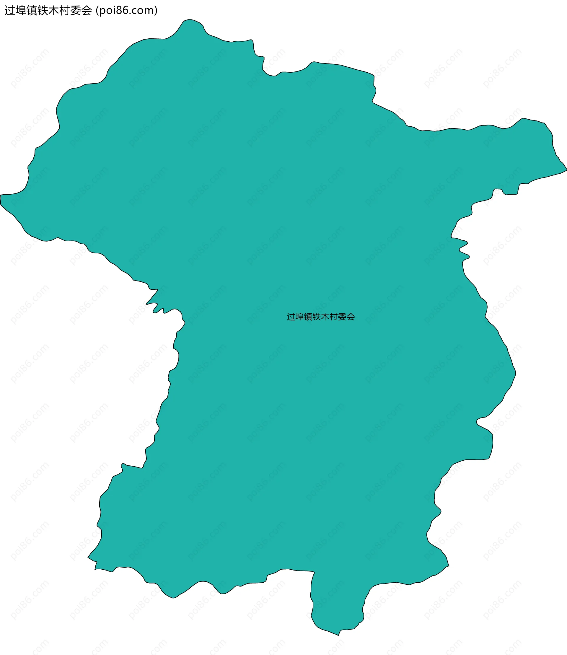 过埠镇铁木村委会边界地图