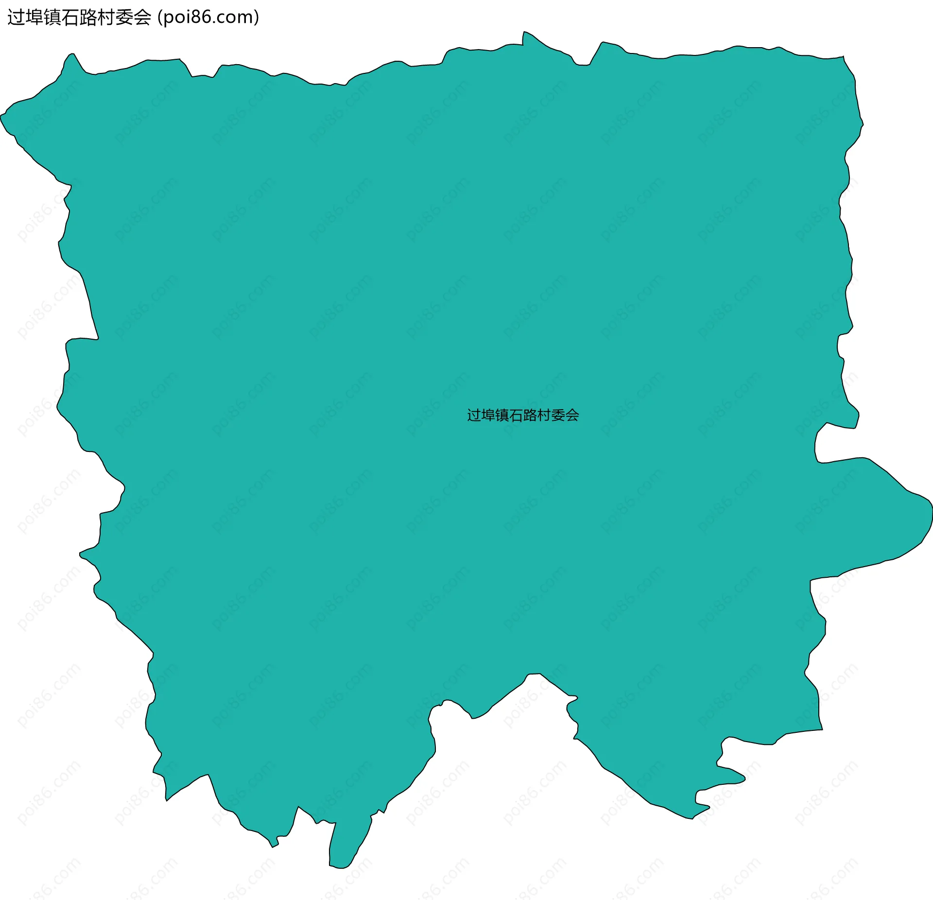 过埠镇石路村委会边界地图